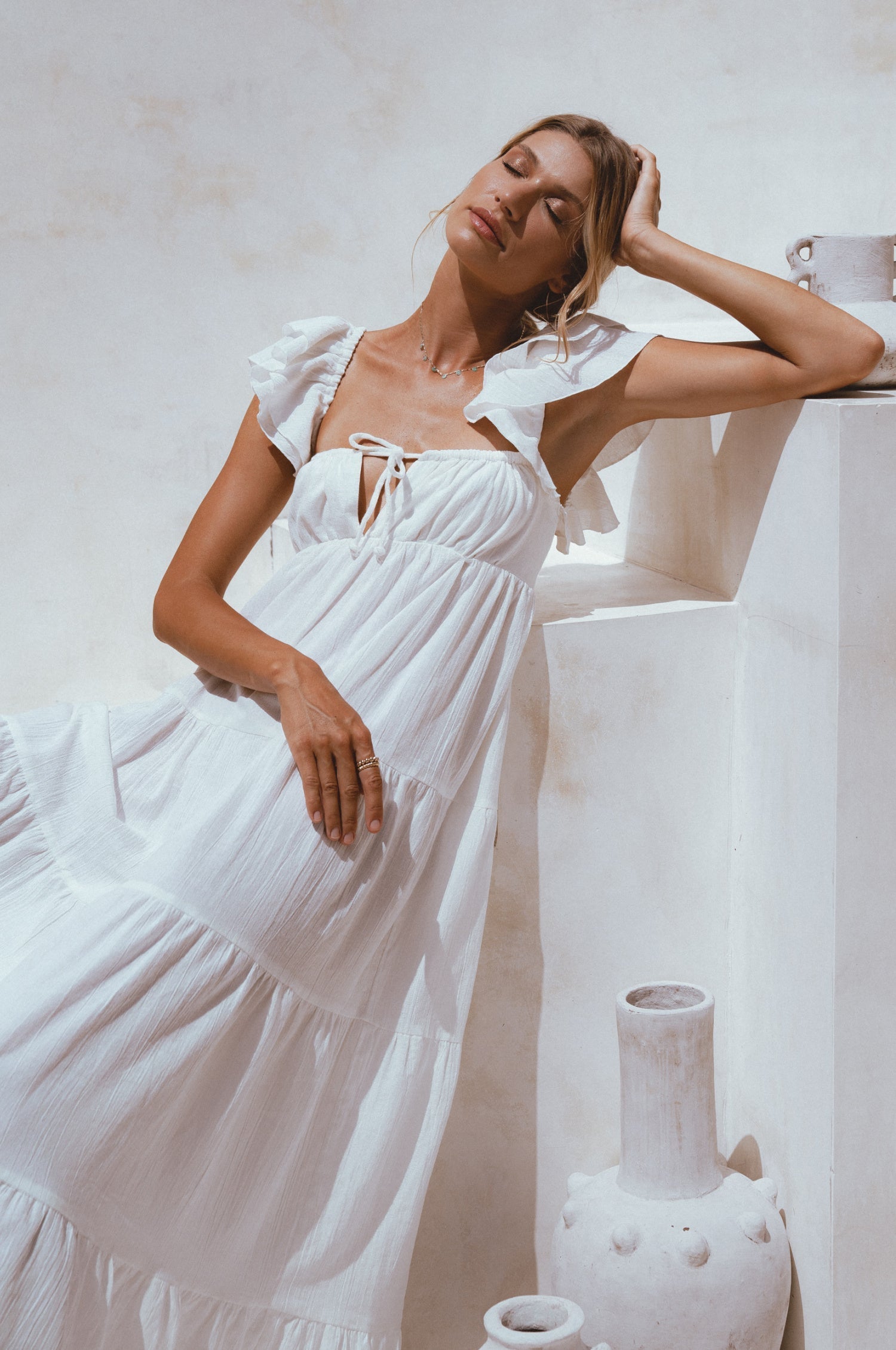 Buy Nymph Bohemian Linen Maxi Dress by Bali ELF
