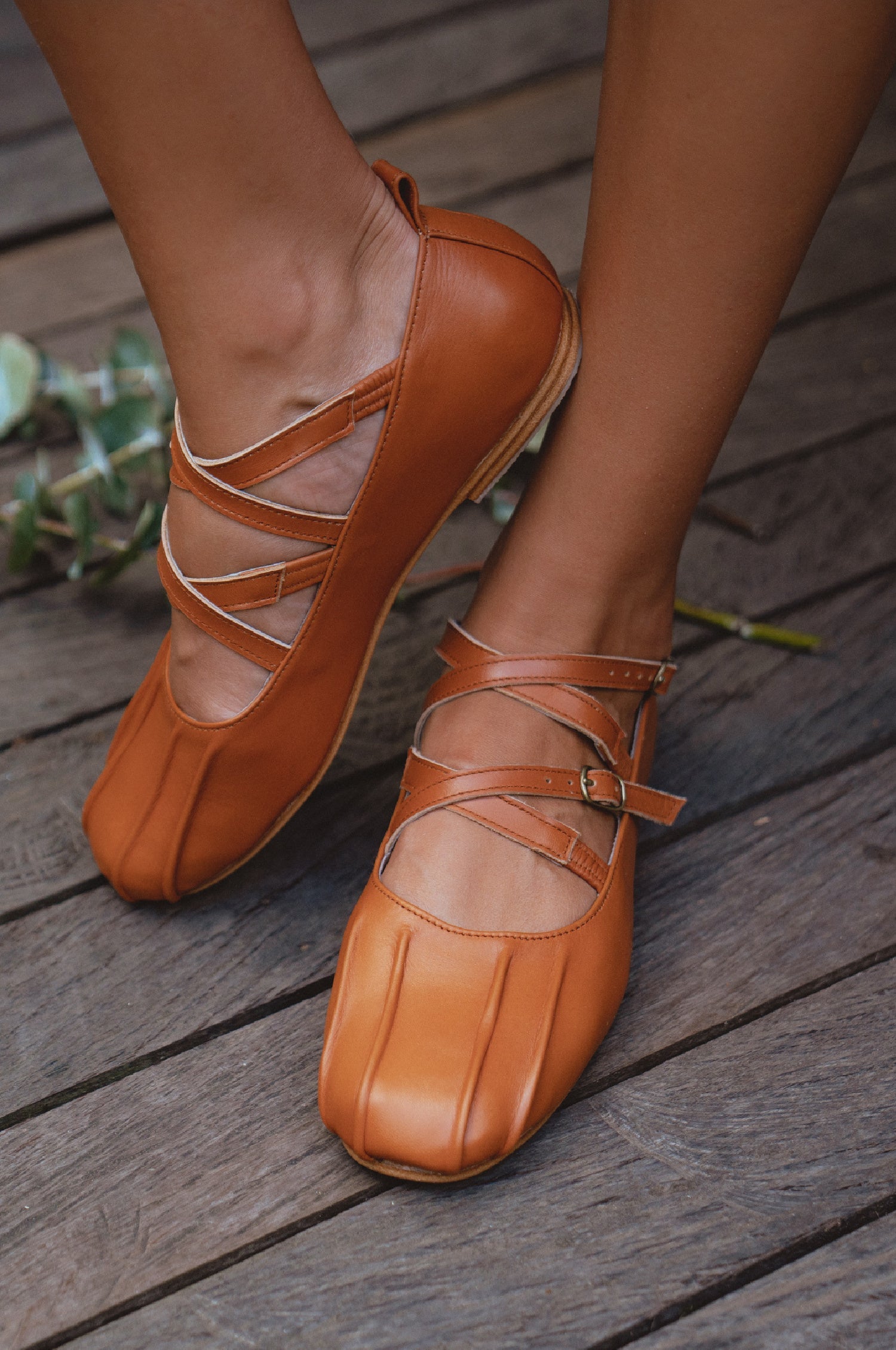 Buy Obsession Criss Cross Leather Flats by Bali ELF