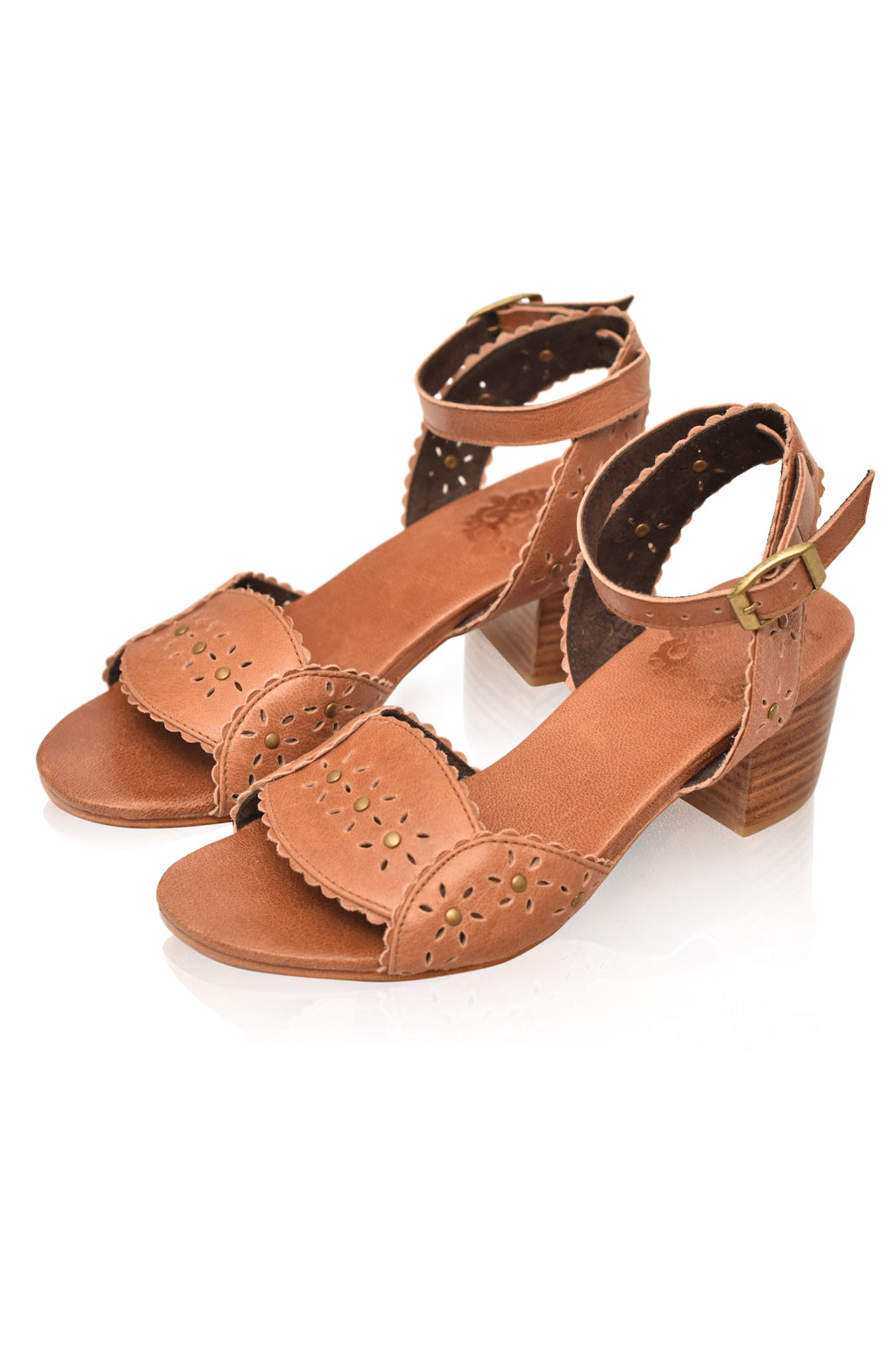 Buy Paloma Leather Heel Sandals by Bali ELF