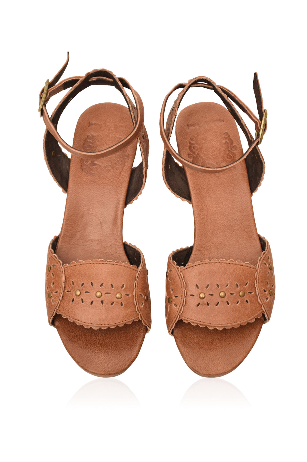 Buy Paloma Leather Heel Sandals by Bali ELF