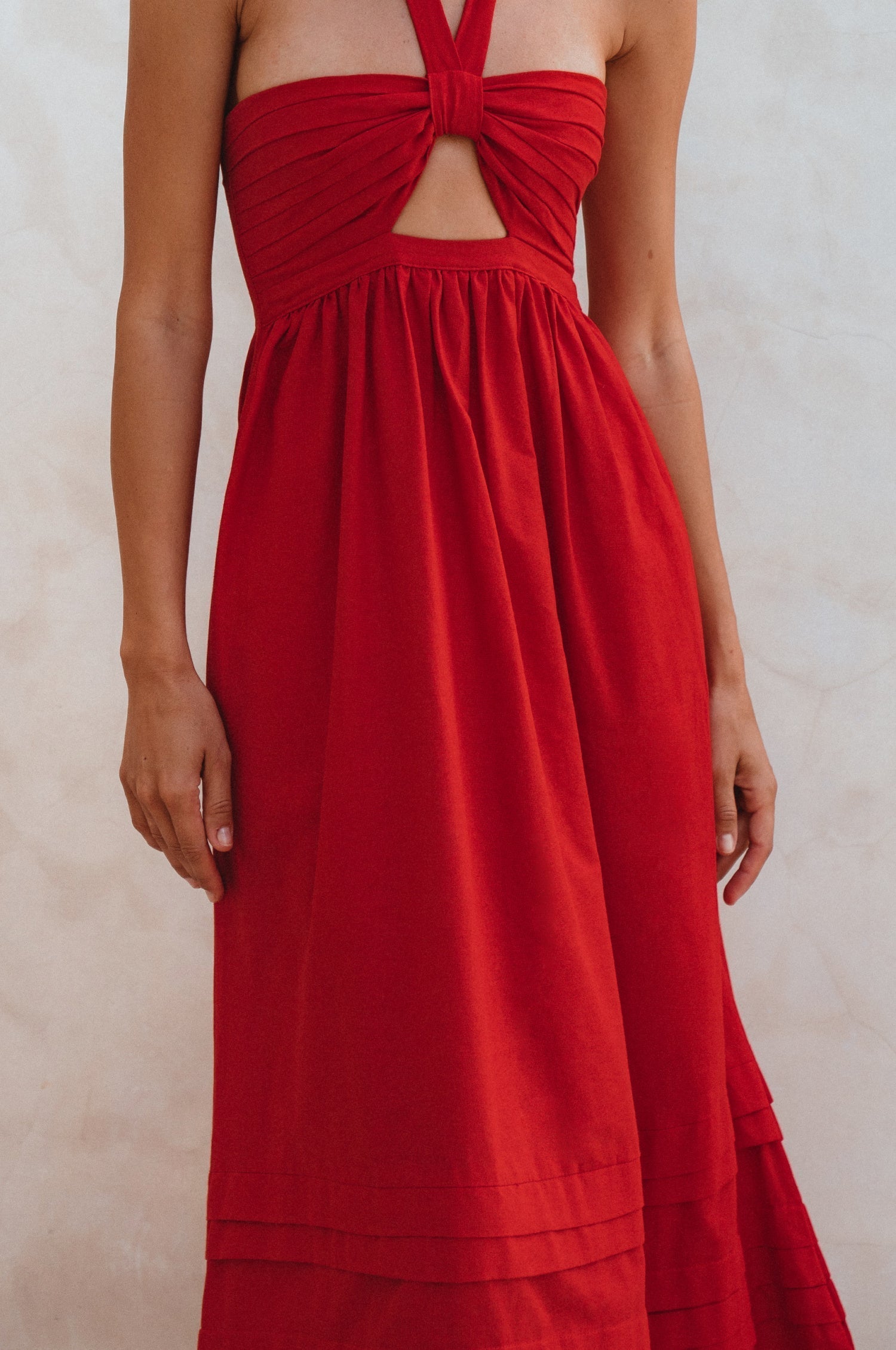 Buy Penelope Halter Linen Maxi Dress by Bali ELF