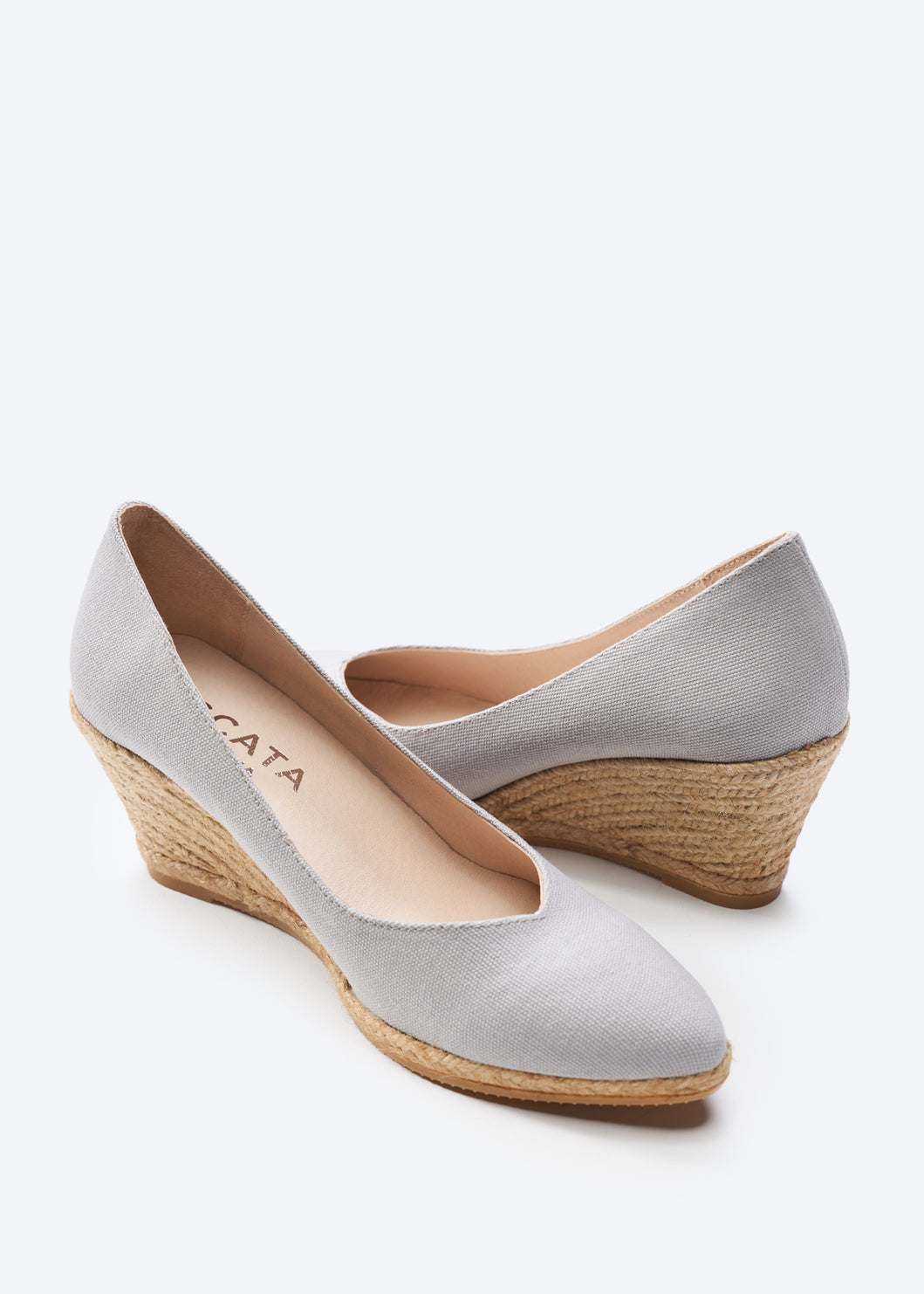 Buy Roses Canvas V Cut Espadrille Wedges by Viscata