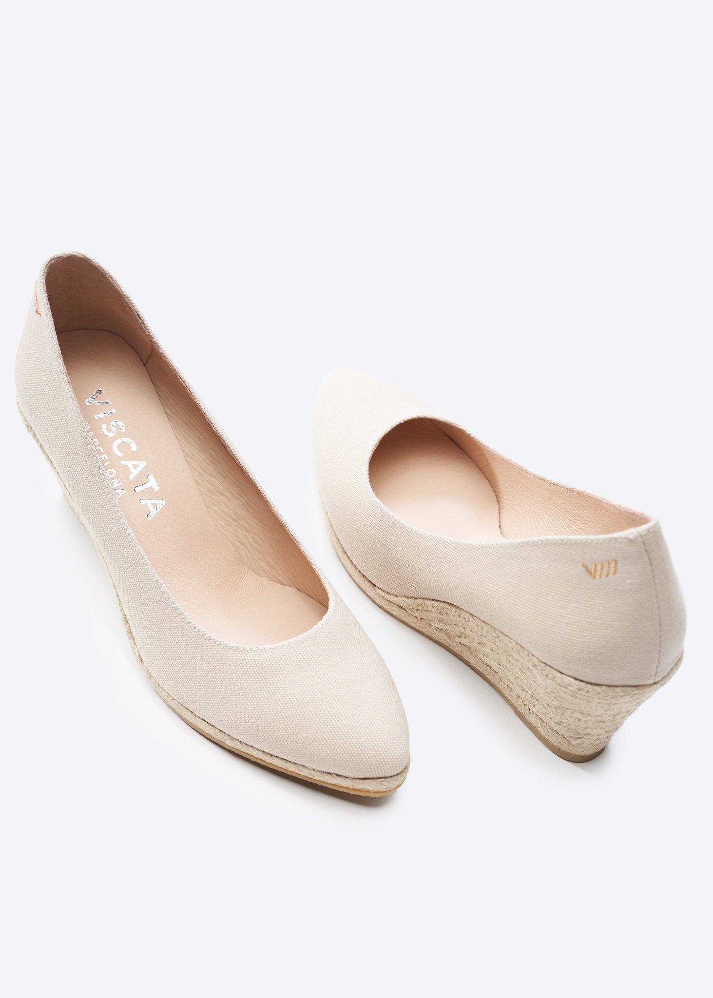 Buy Roses Canvas U Cut Espadrille Wedges by Viscata