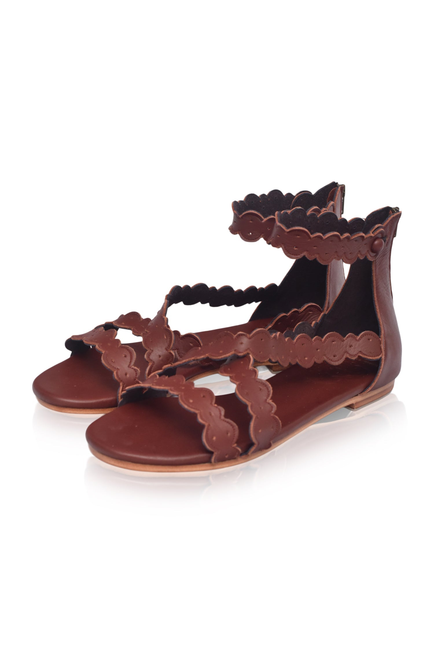 Buy Salty Sea Criss Cross Leather Sandals by Bali ELF