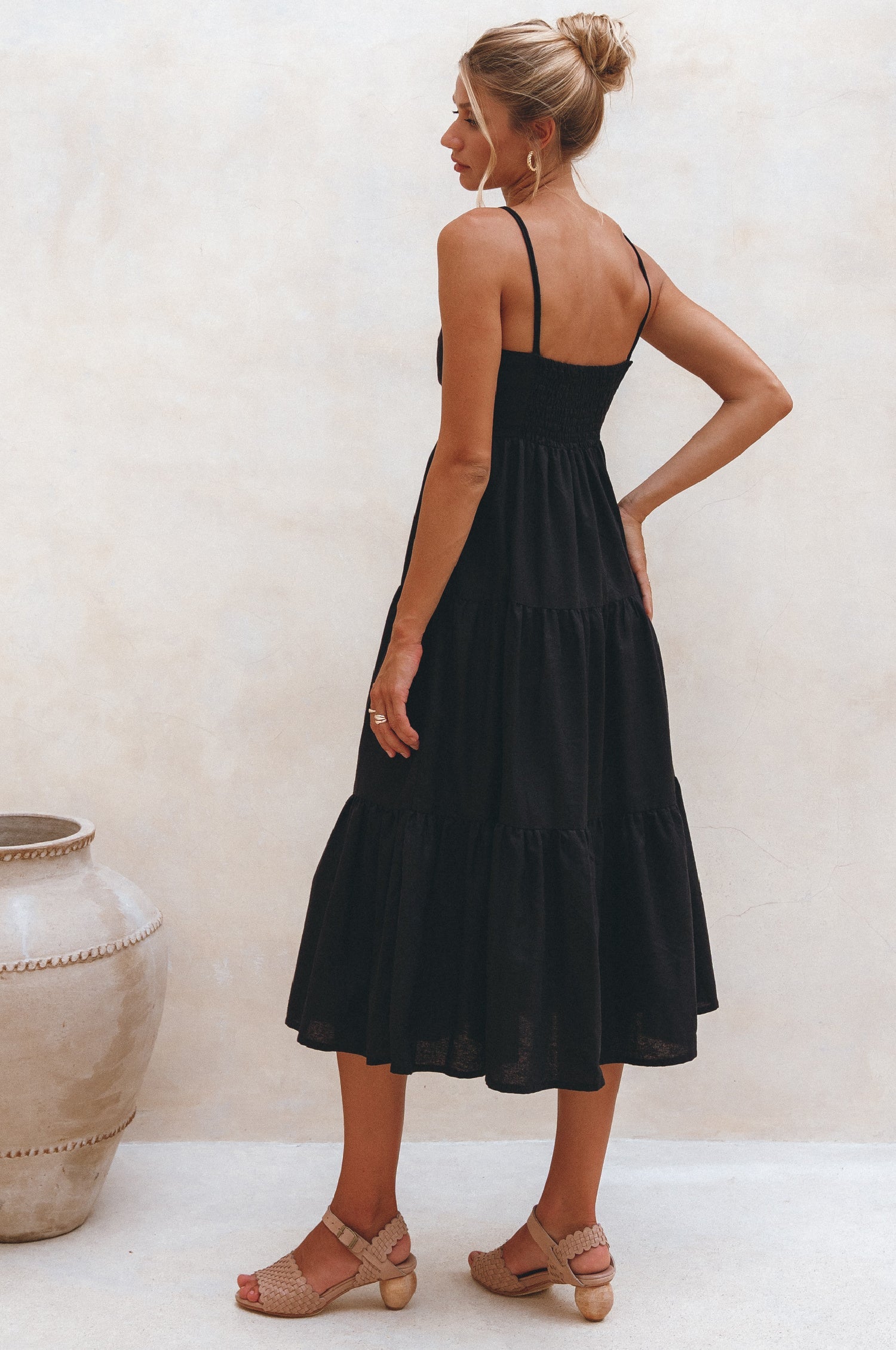 Buy Sicily Wooden Heel Woven Sandals by Bali ELF