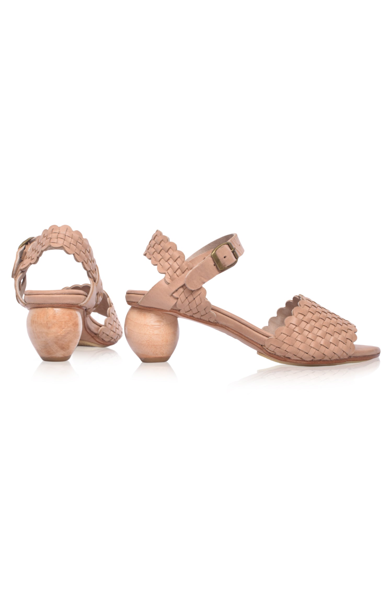 Buy Sicily Wooden Heel Woven Sandals by Bali ELF