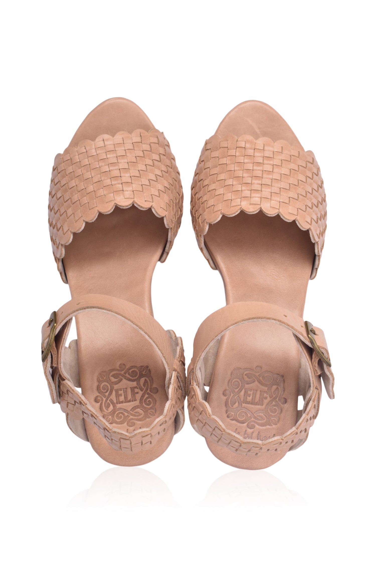 Buy Sicily Wooden Heel Woven Sandals by Bali ELF