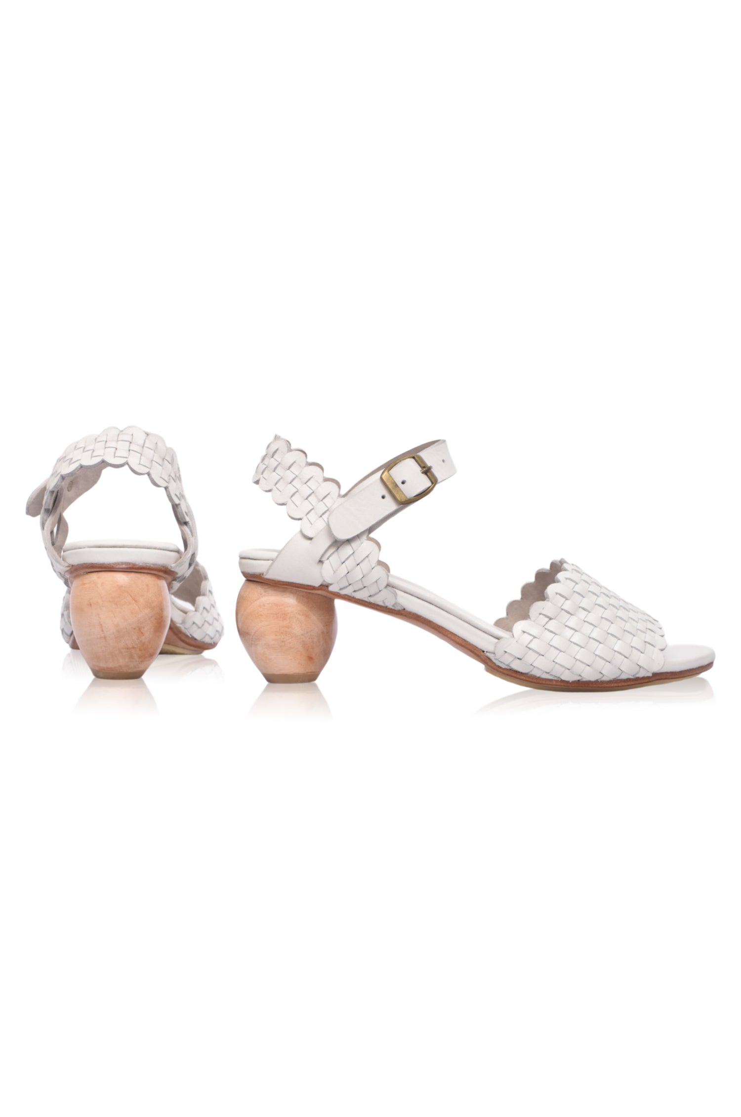 Buy Sicily Wooden Heel Woven Sandals by Bali ELF