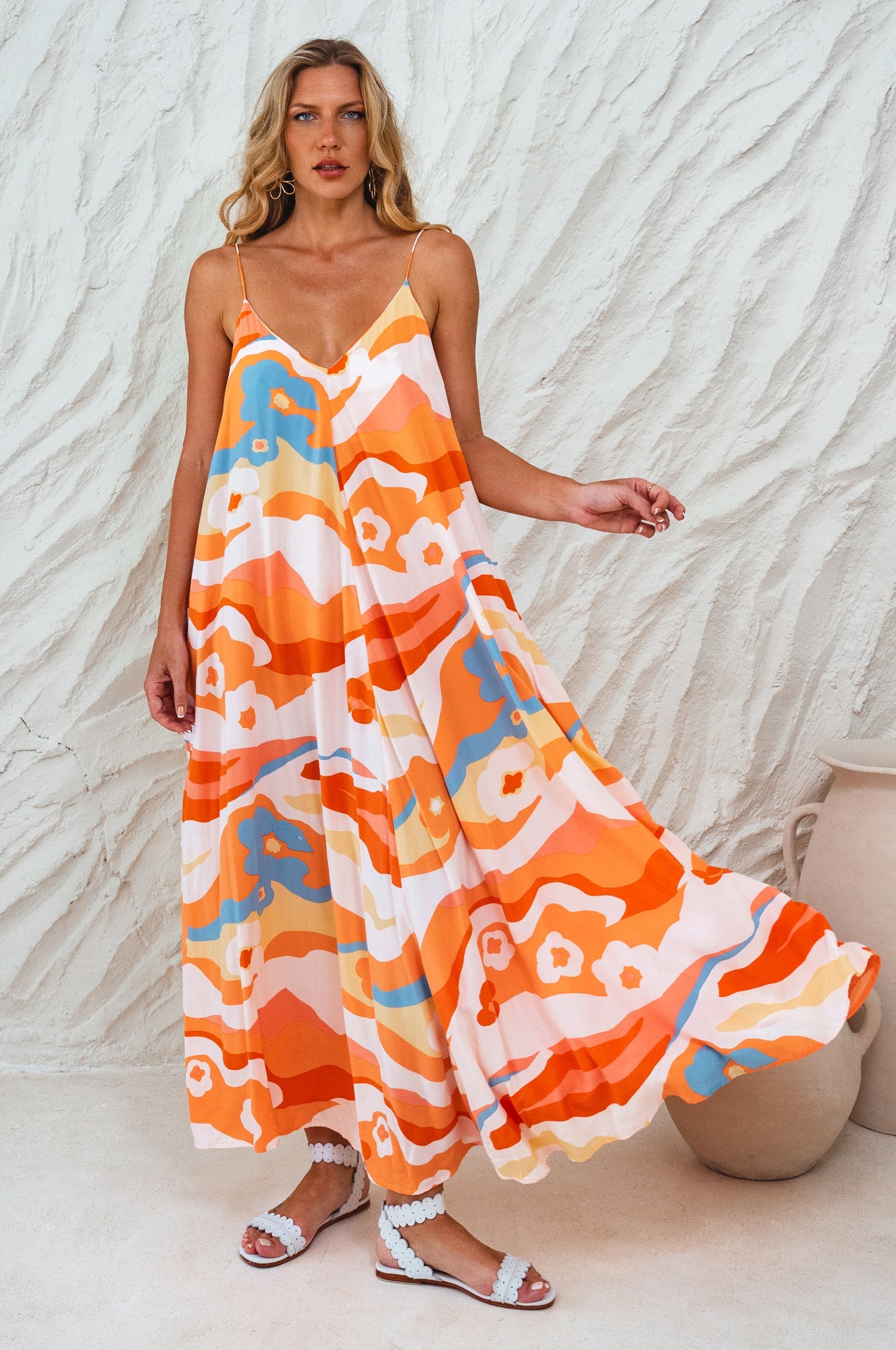 Buy Silky Wind Strappy Maxi Dress by Bali ELF