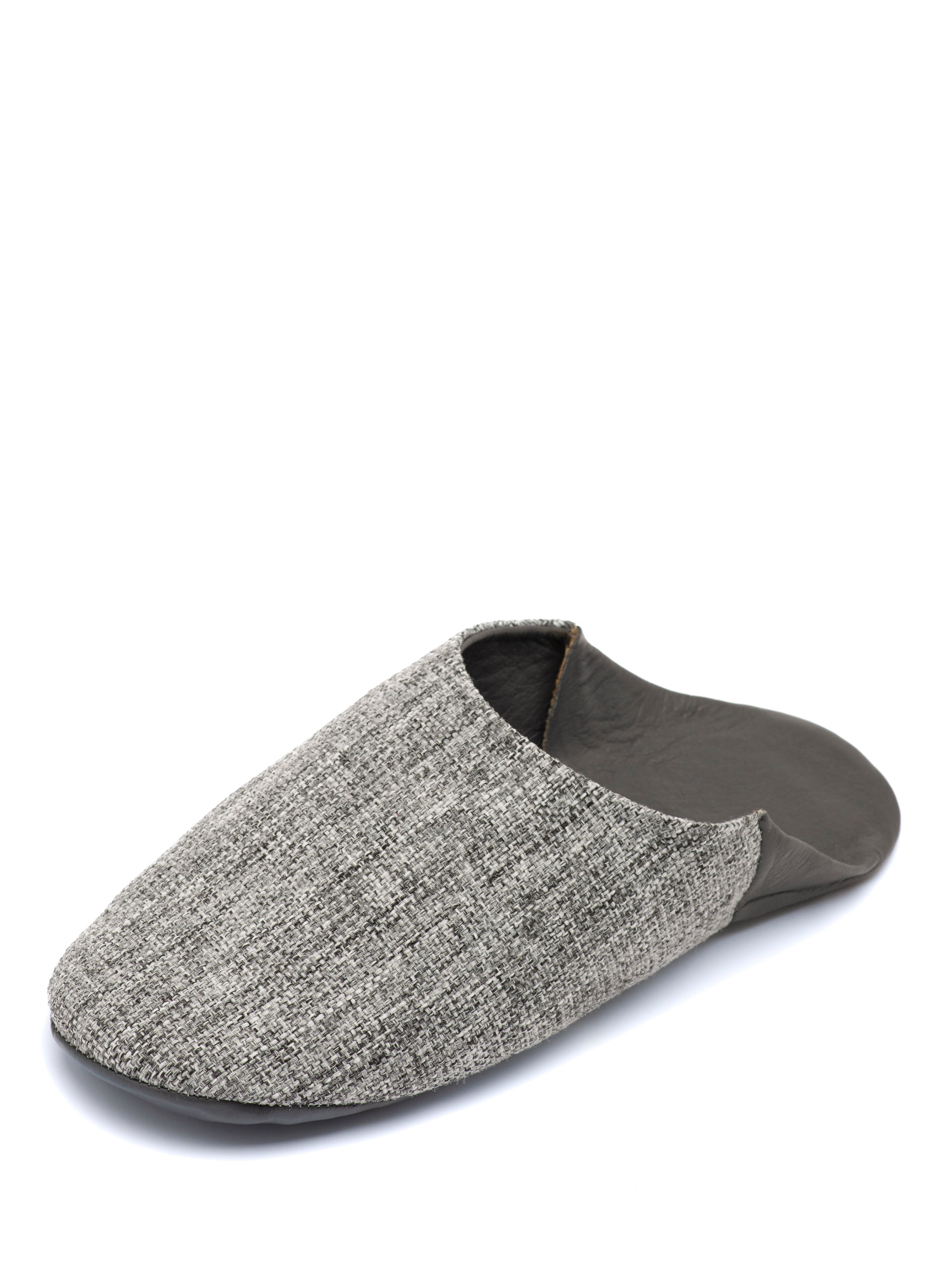 Stormy Sky - Leather & Textile Slippers