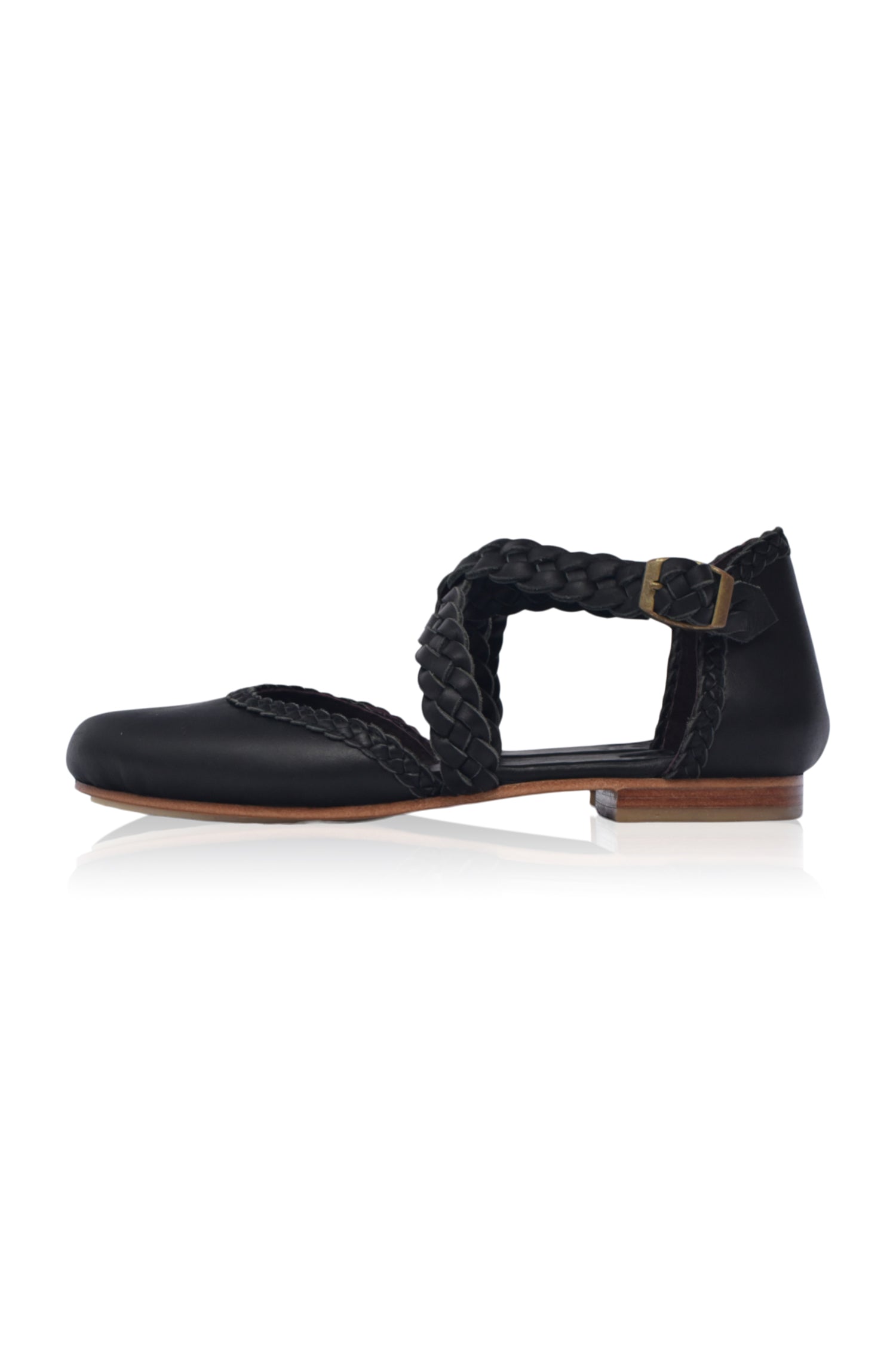 Buy Tallulah Braided Leather Flats by Bali ELF