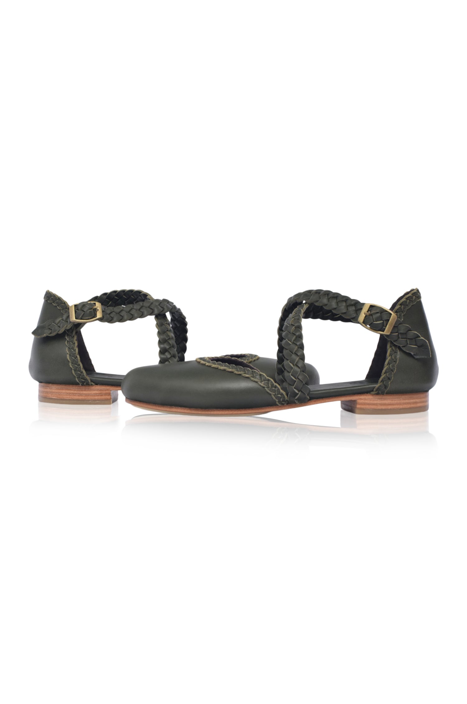 Buy Tallulah Braided Leather Flats by Bali ELF