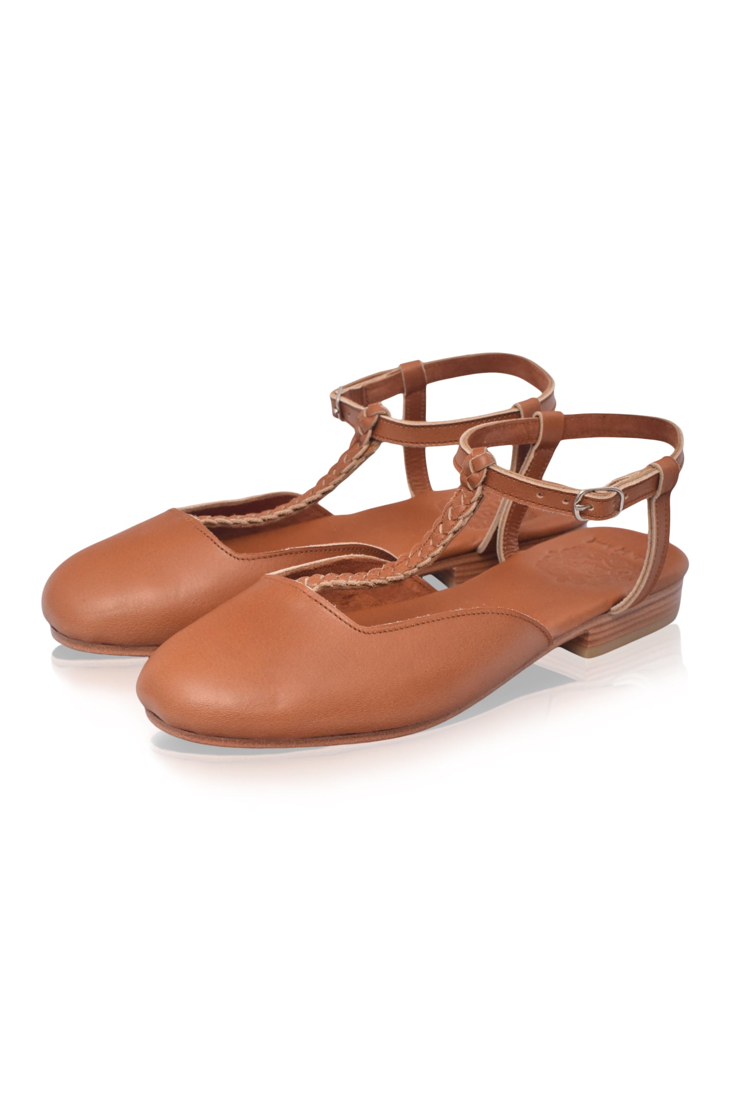 Buy Tresser Slingback Leather Flats by Bali ELF