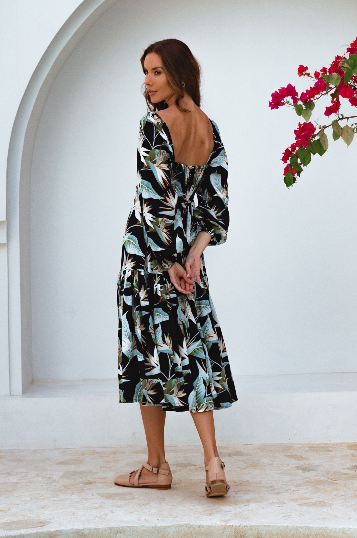 Buy Verona Long Sleeve Midi Dress by Bali ELF