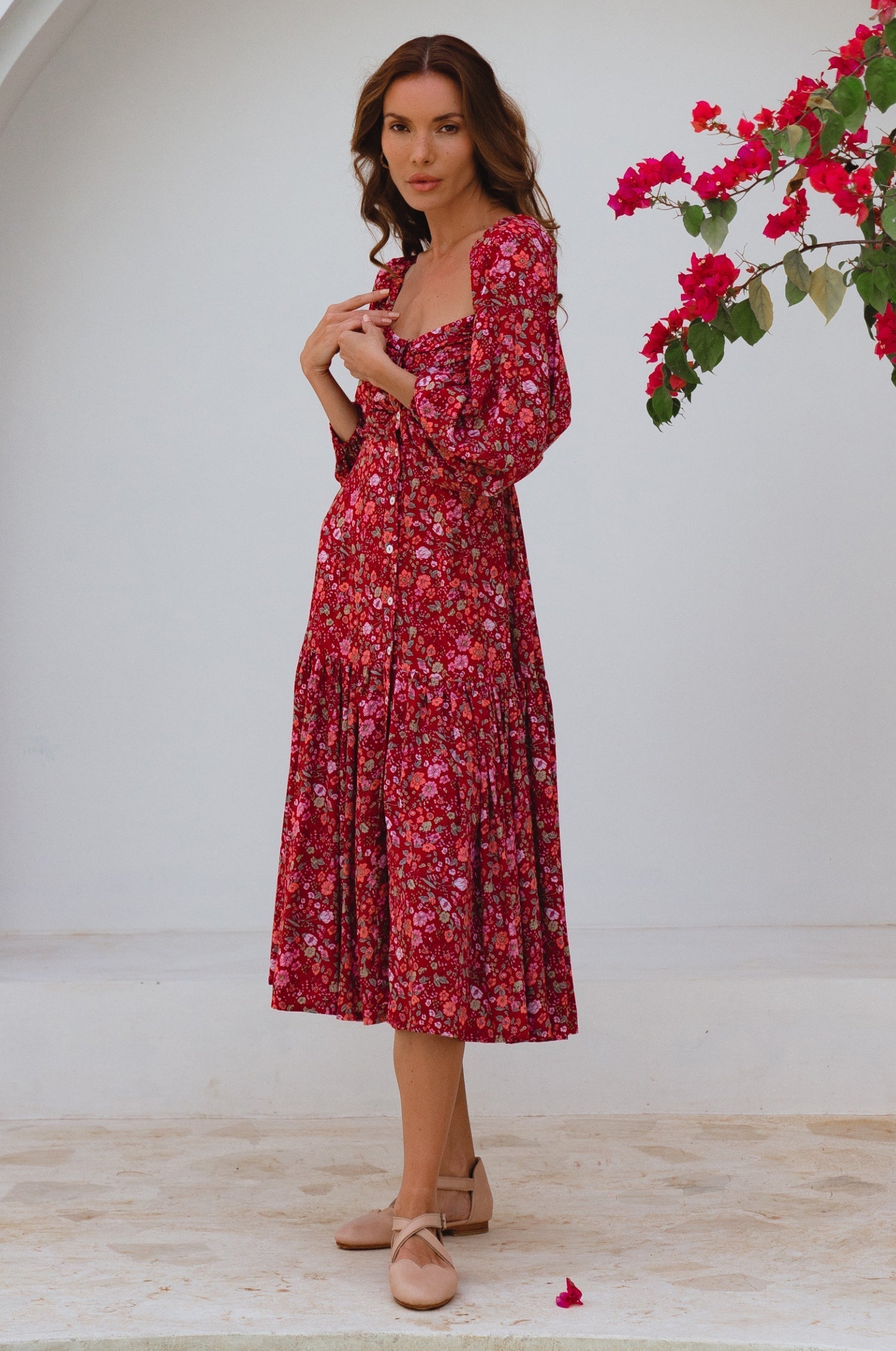 Buy Verona Long Sleeve Midi Dress by Bali ELF