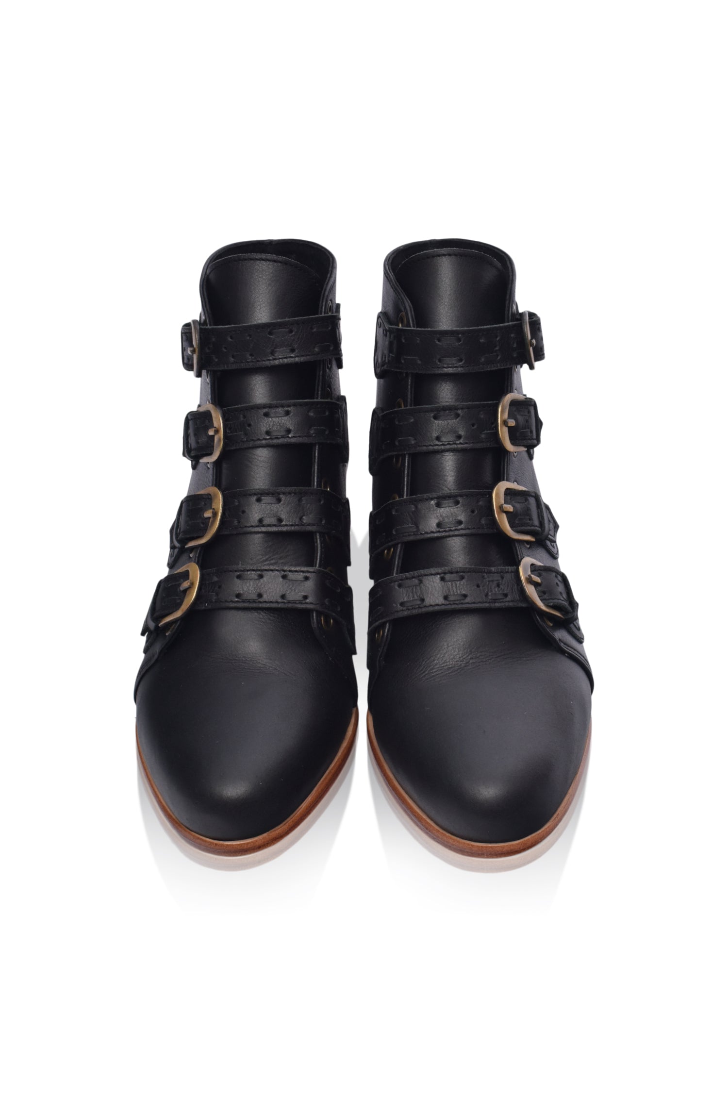 Buy Wild Rose Leather Ankle Booties by Bali ELF