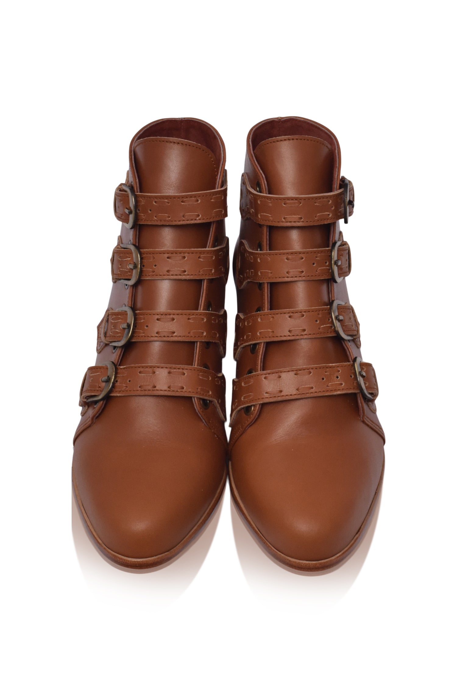 Buy Wild Rose Leather Ankle Booties by Bali ELF