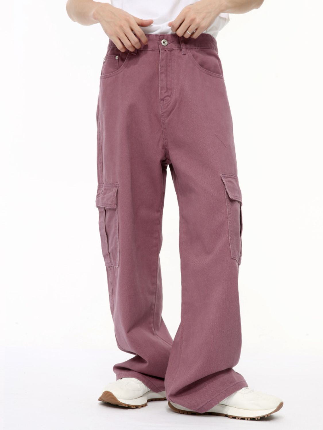 Buy Wide Leg Cargo Jeans by Faz