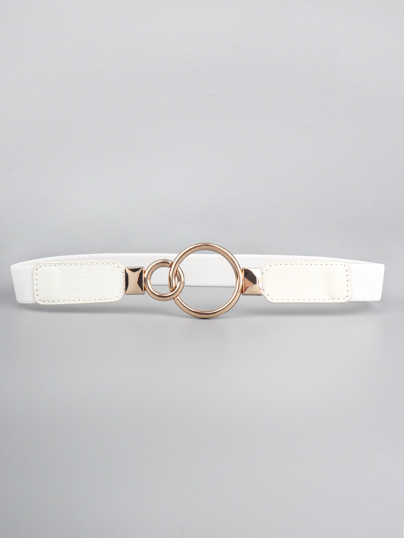 Buy Double Ring Buckle Elastic PU Belt by Faz