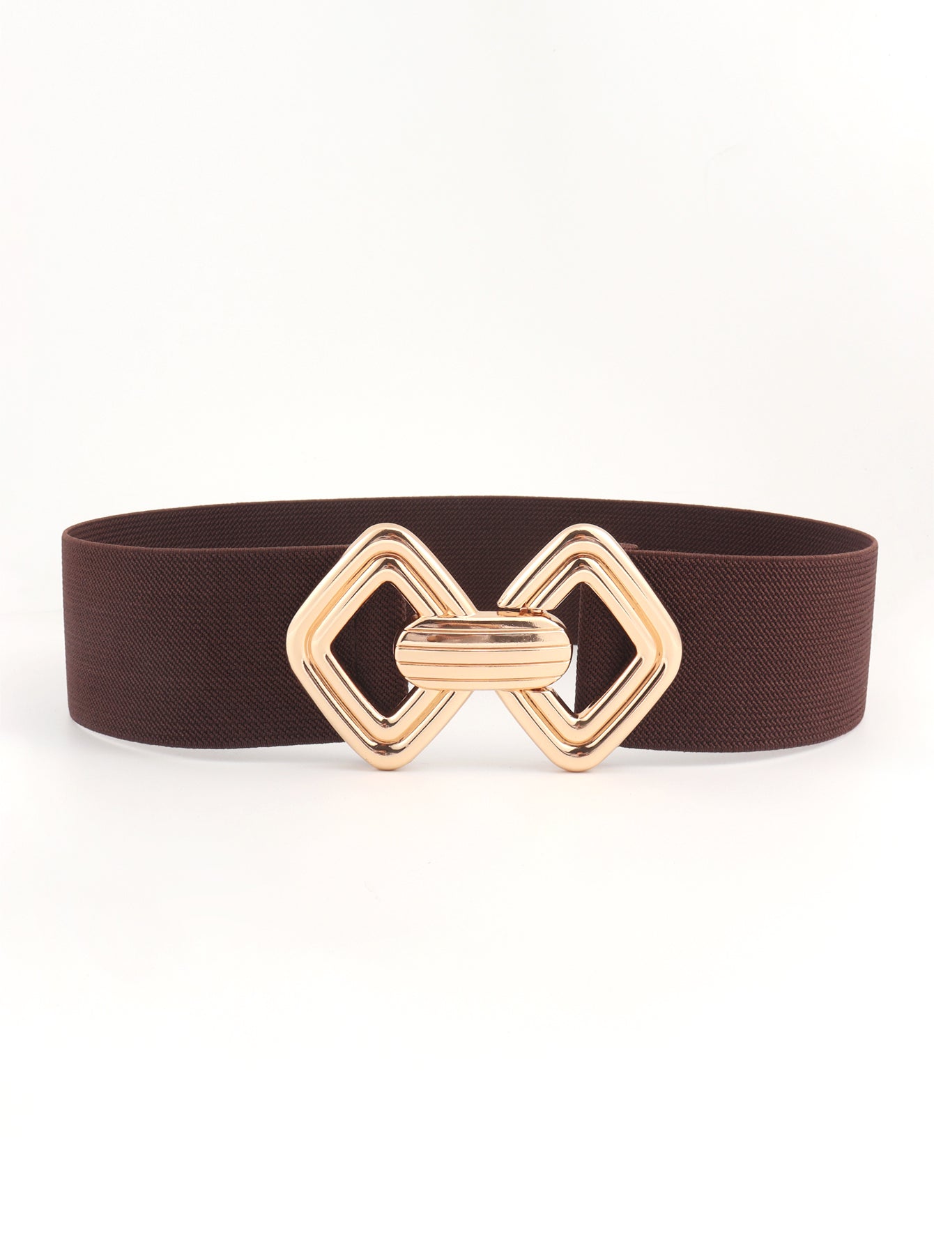Buy Geometric Buckle Elastic Wide Belt by Faz