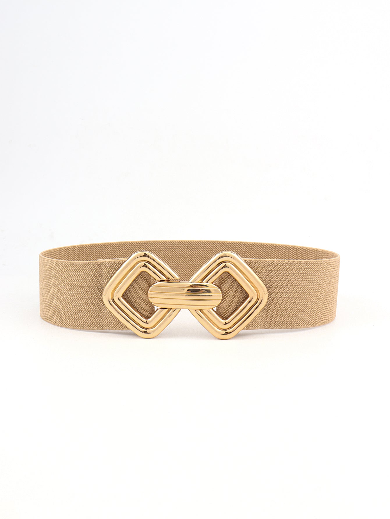 Buy Geometric Buckle Elastic Wide Belt by Faz