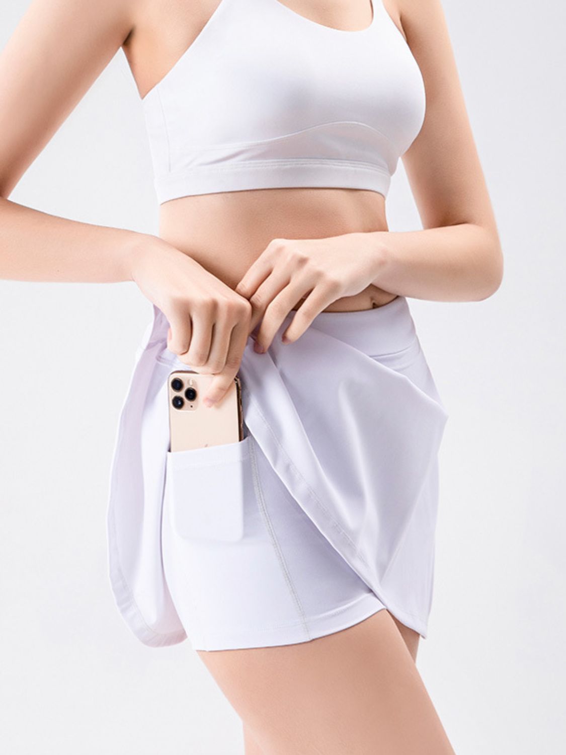 Buy High Waist Active Skort with Pockets by Faz