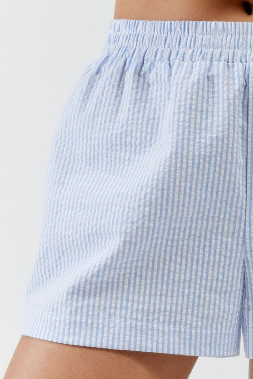 Buy Striped Elastic Waist Shorts by Faz