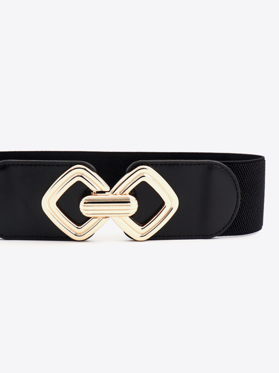 Buy Geometric Buckle Elastic Wide Belt by Faz