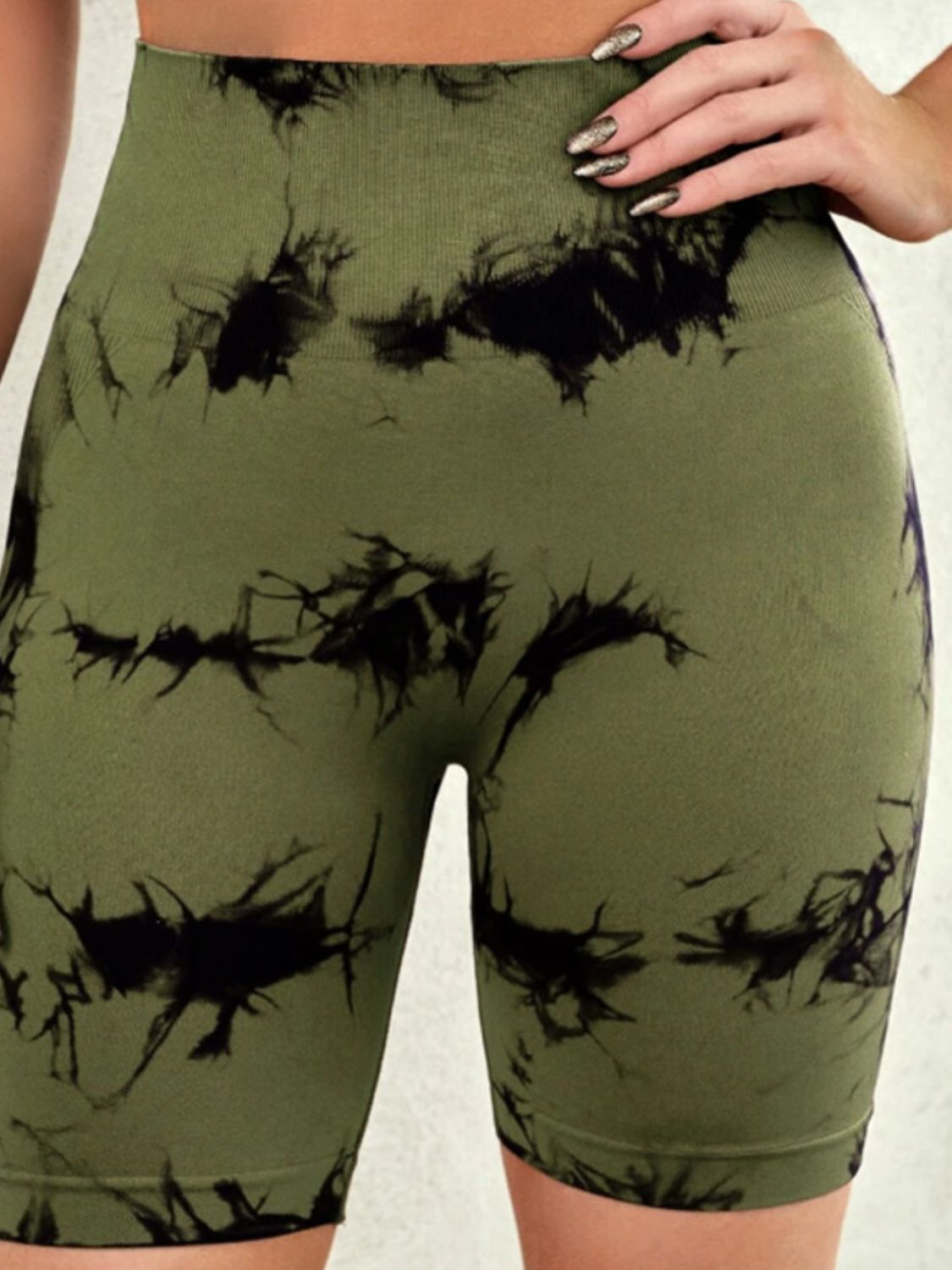 Buy Tie-Dye High Waist Active Shorts by Faz