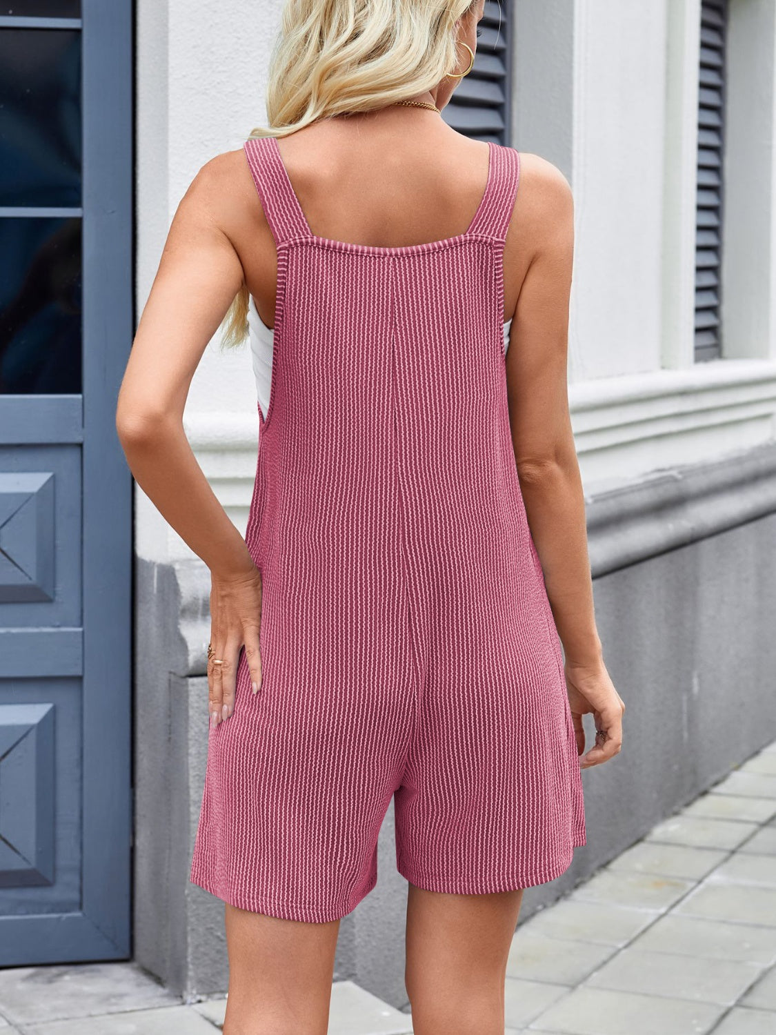 Buy Knotted Wide Strap Scoop Neck Overalls by Faz
