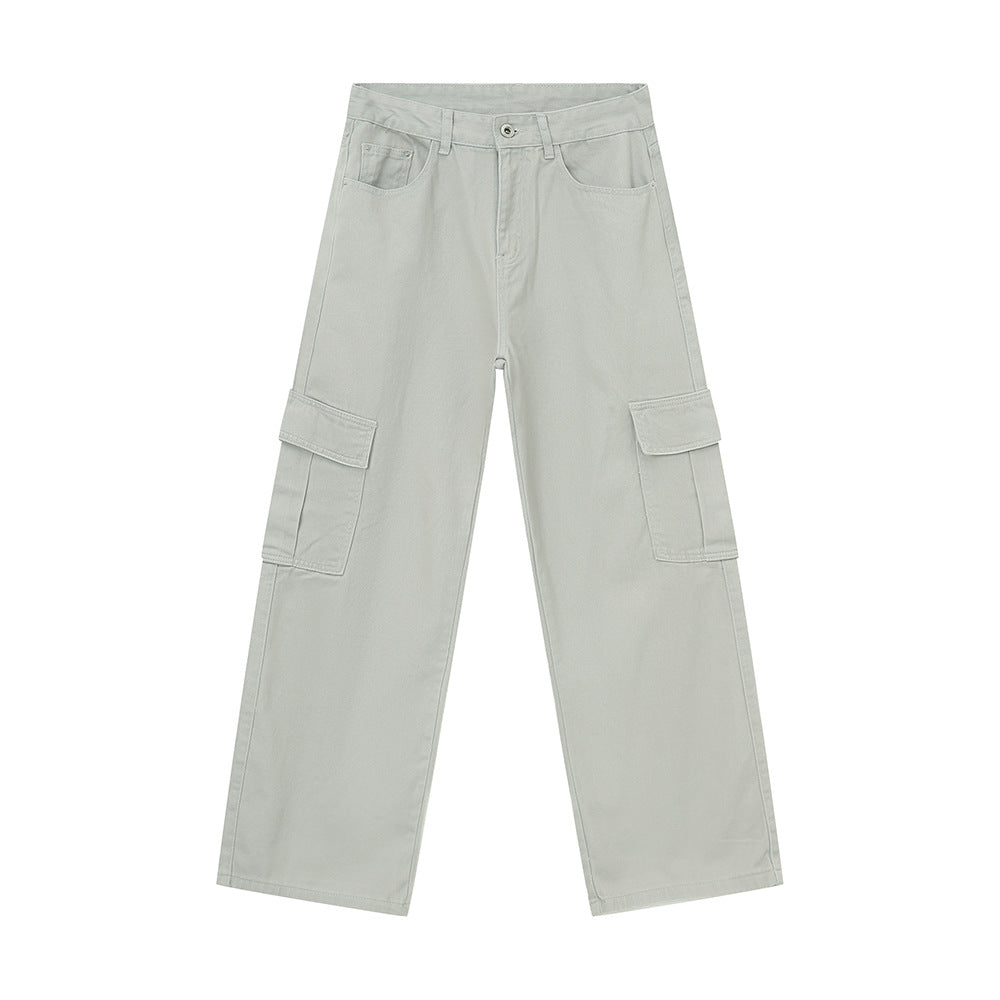 Buy Wide Leg Cargo Jeans by Faz