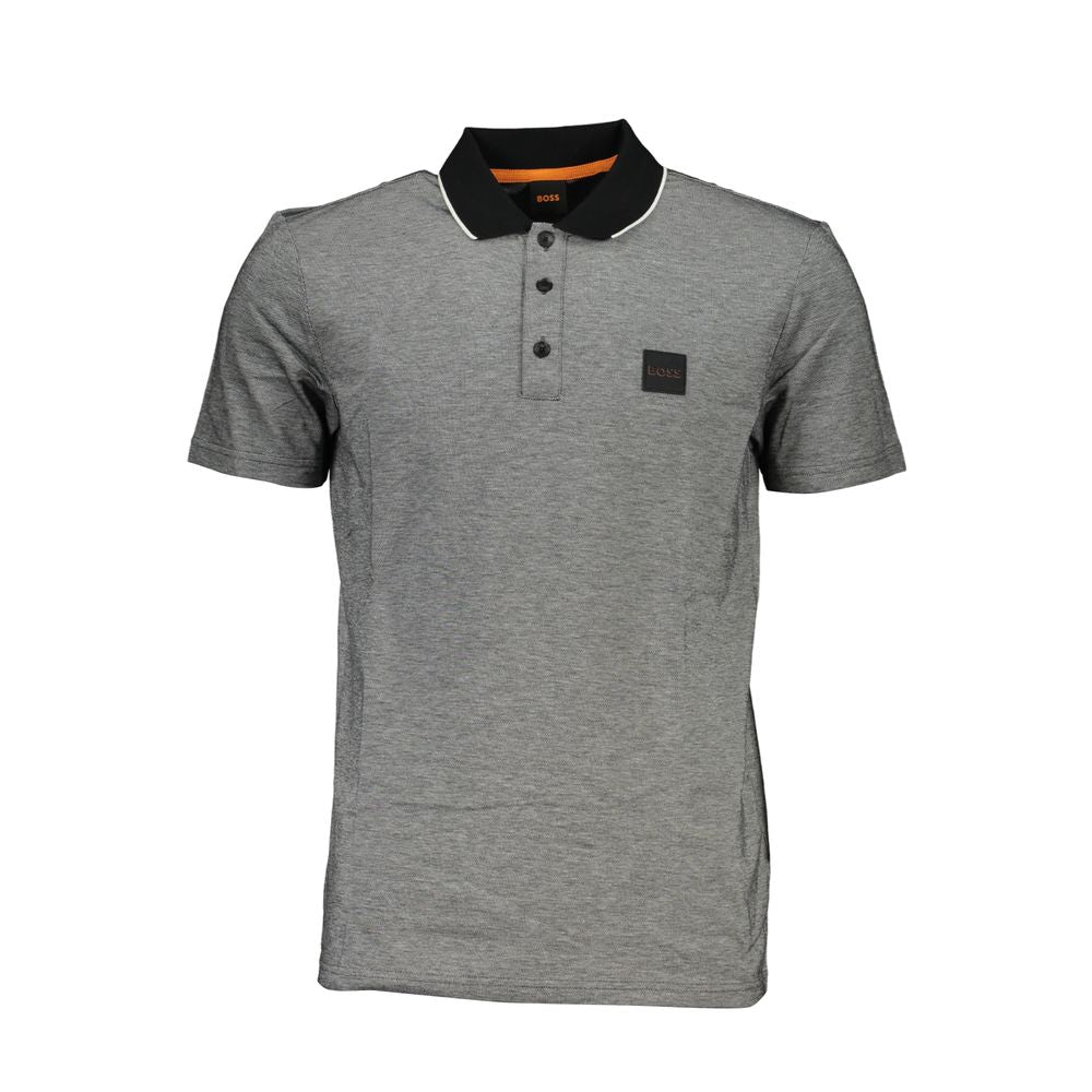 Sleek Short Sleeve Polo with Contrast Details