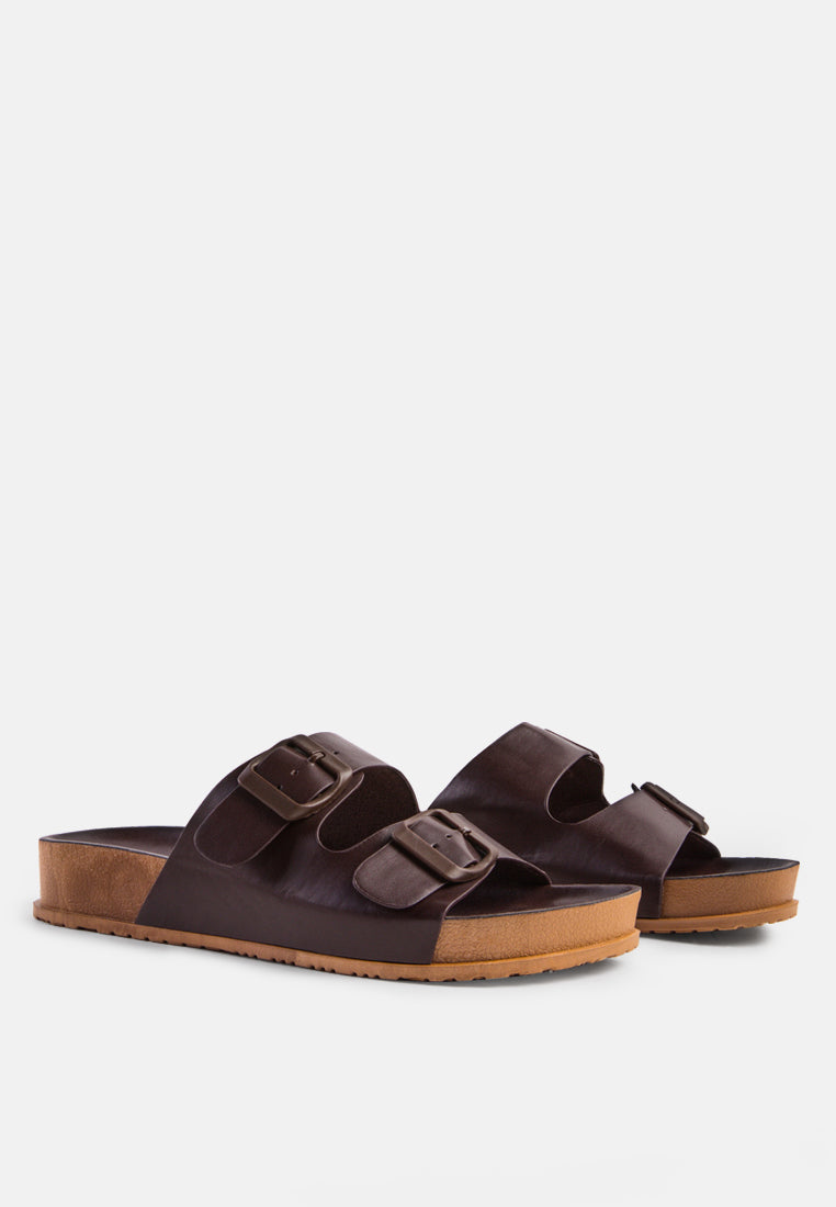 Buy minata platform buckled slide sandals by London Rag