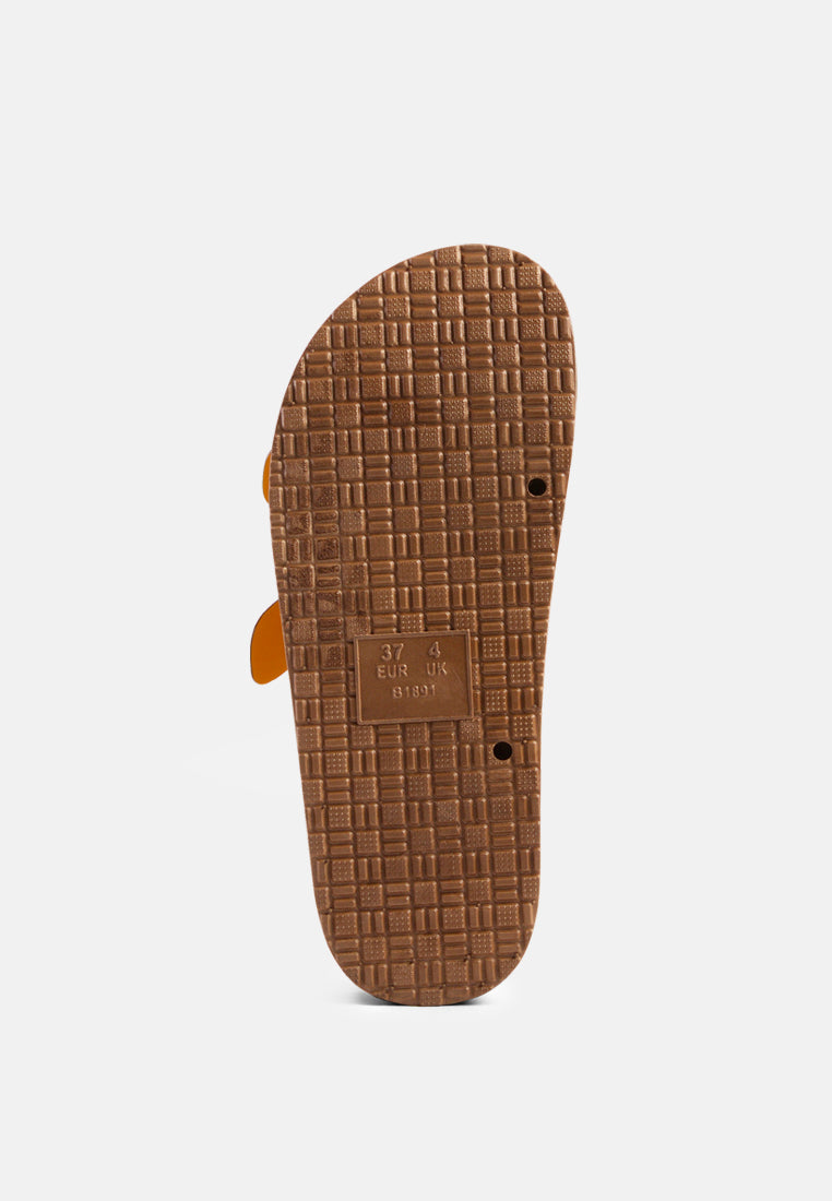 Buy minata platform buckled slide sandals by London Rag