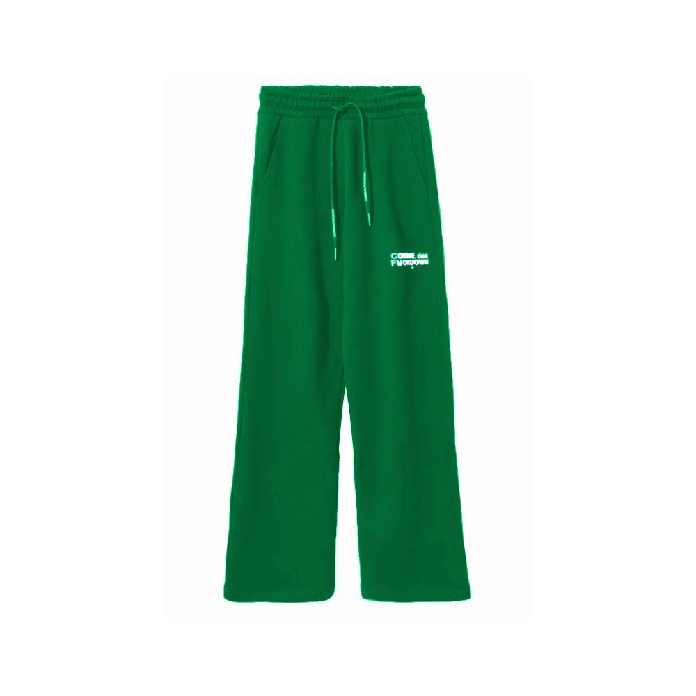 Chic Cotton Tracksuit Trousers with Logo Detail