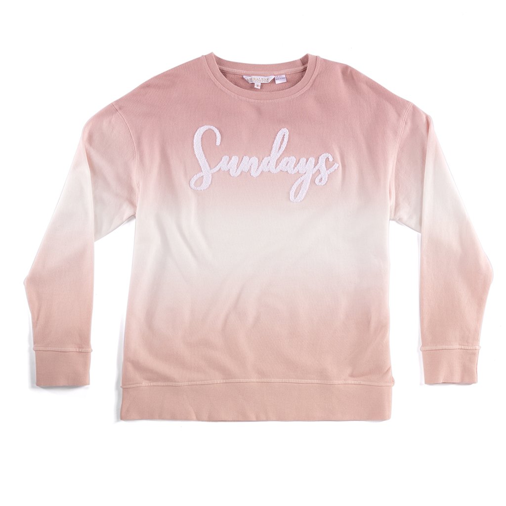 Buy Holiday "Sundays" Sweatshirt, Pink by Shiraleah