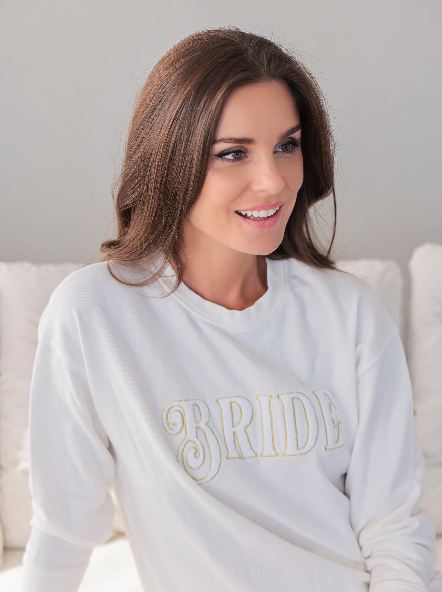 Buy "Bride" Sweatshirt, Ivory by Shiraleah