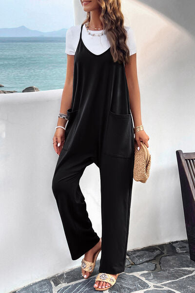 Buy Pocketed Spaghetti Strap Overalls by Faz