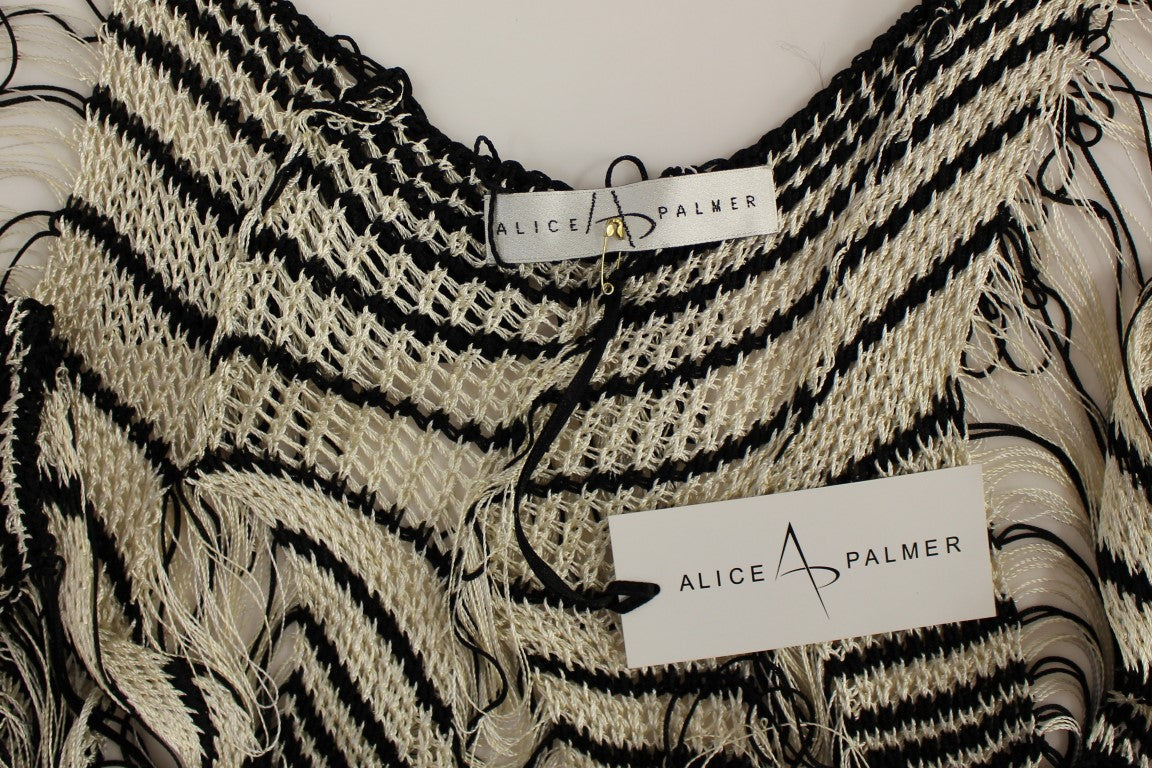 Buy Black and White Knitted Artisan Dress by Alice Palmer