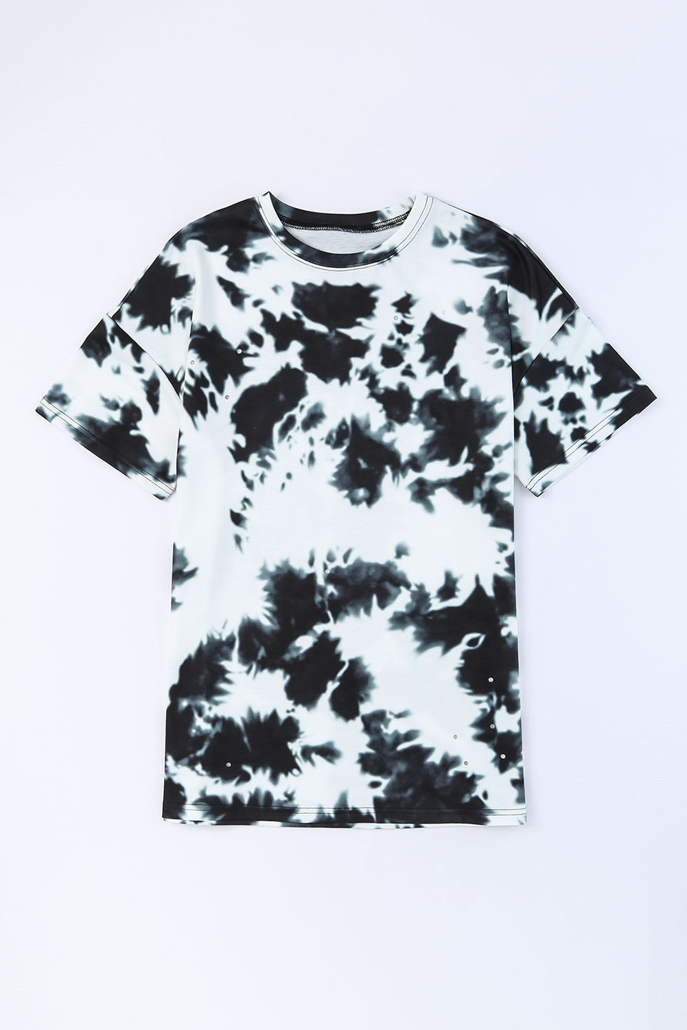Buy Tie-Dye Round Neck Short Sleeve Tunic Tee by Faz