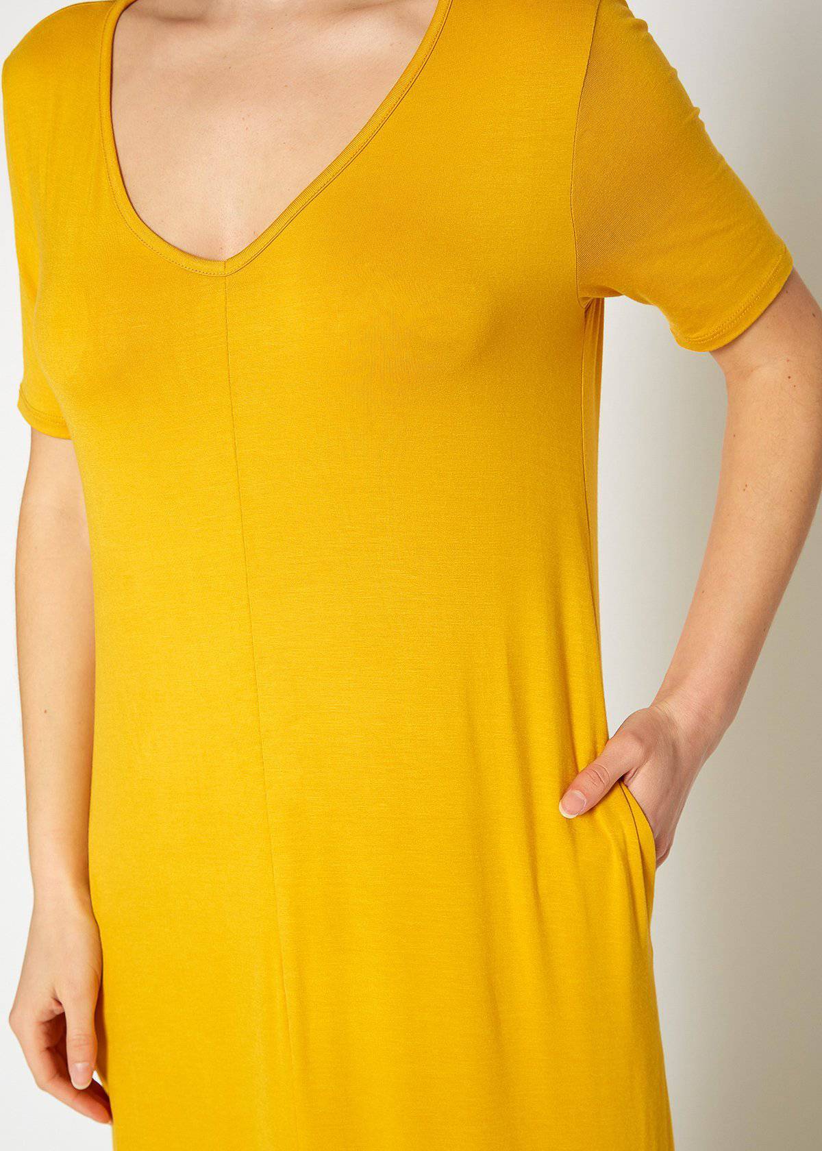 Buy V-neck Short Sleeve Maxi Dress With Pockets by Shop at Konus