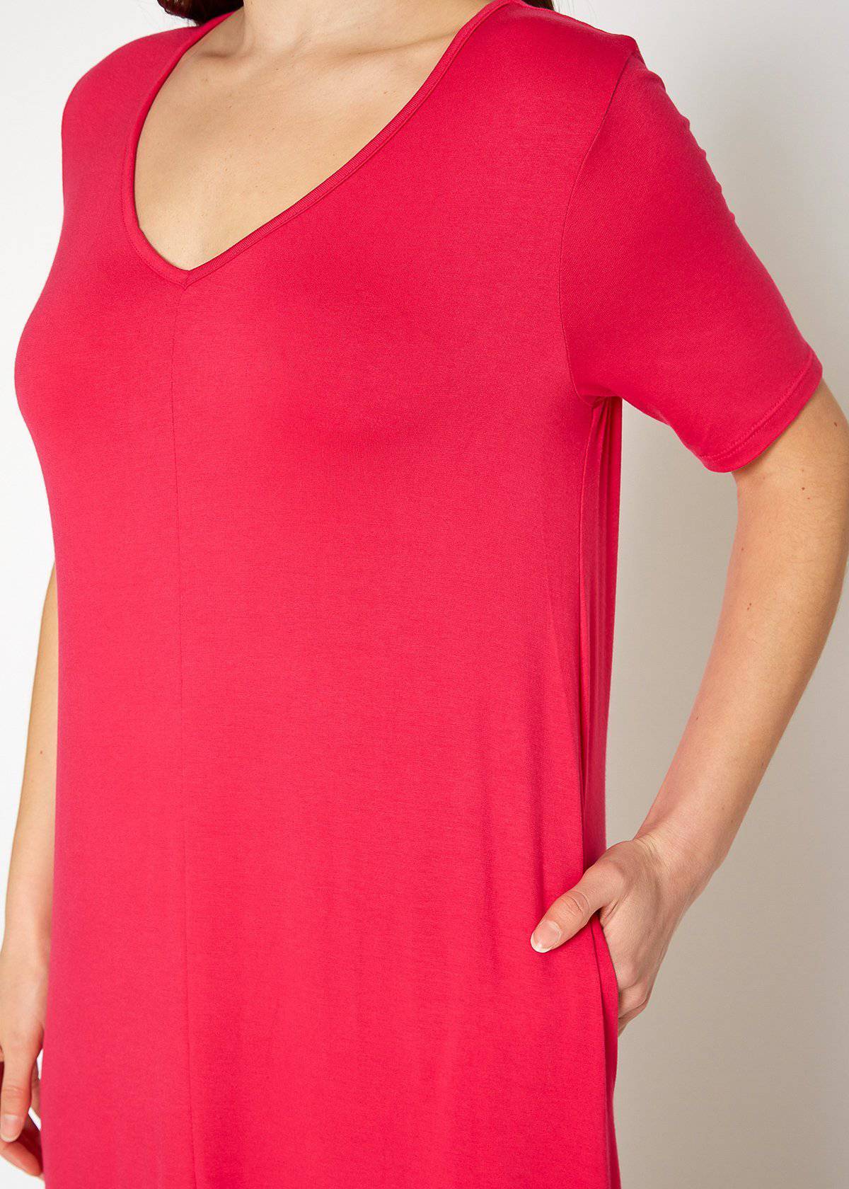 Buy V-neck Short Sleeve Maxi Dress With Pockets by Shop at Konus