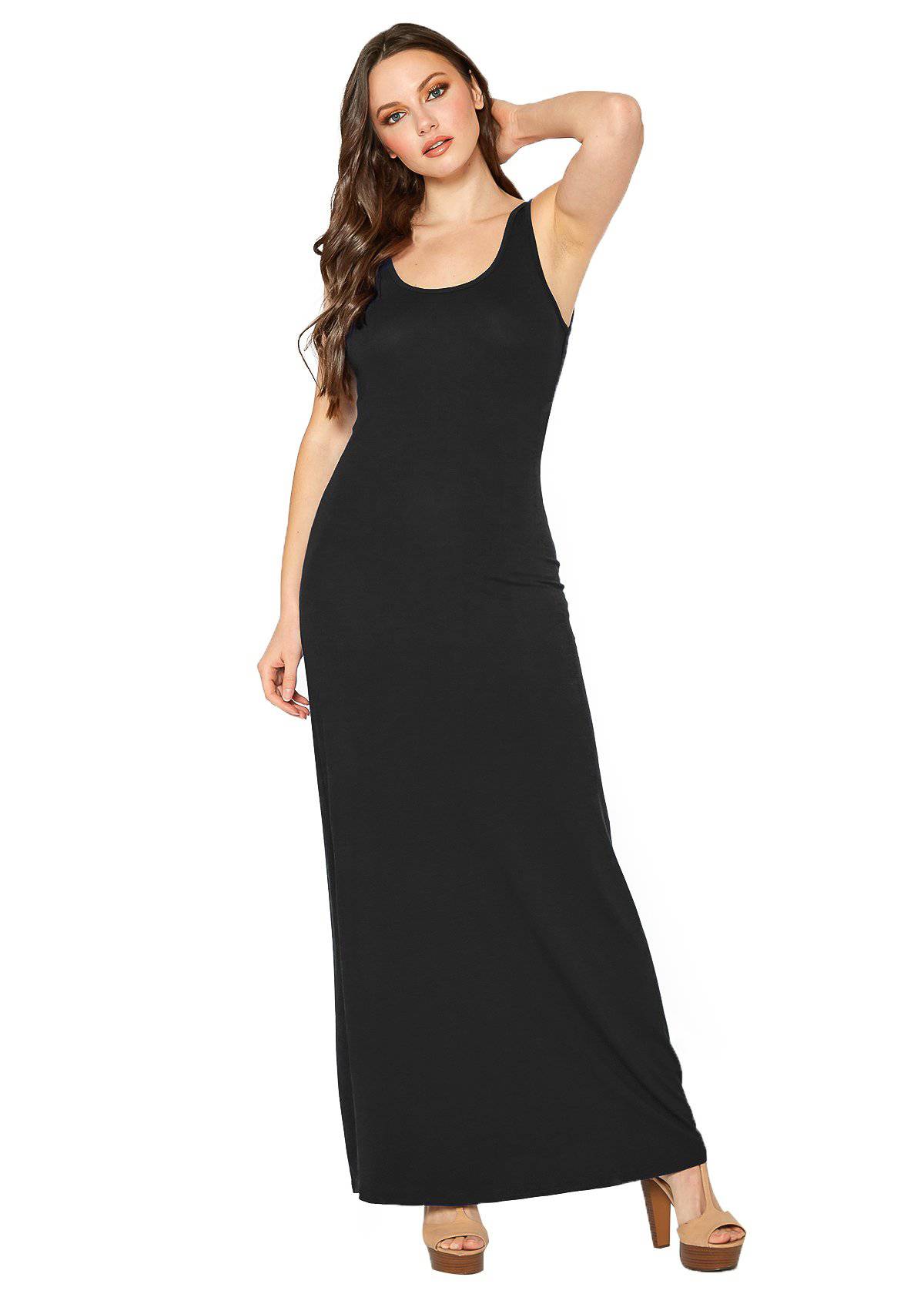 Buy Sleeveless Scoop Neck Maxi Dress by Shop at Konus