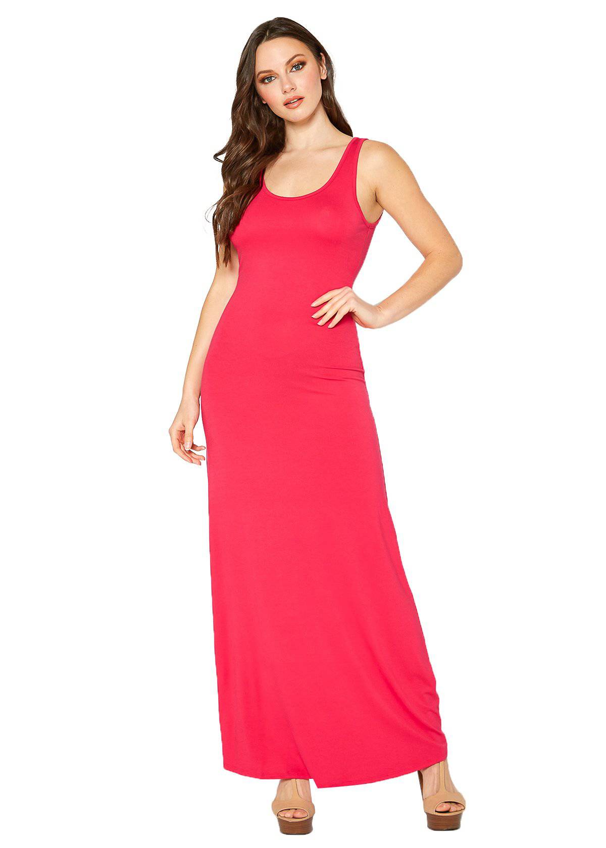 Buy Sleeveless Scoop Neck Maxi Dress by Shop at Konus