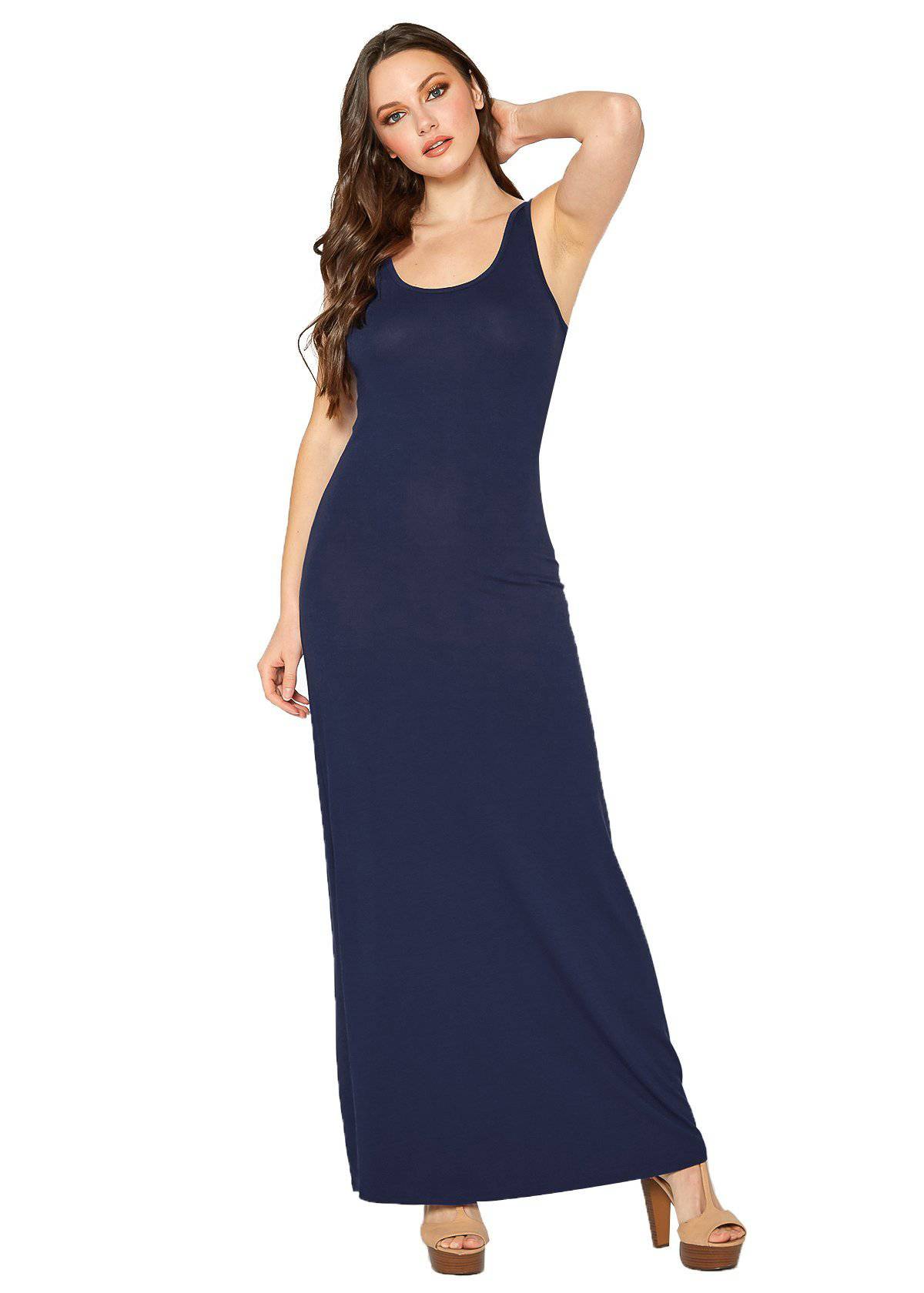 Buy Sleeveless Scoop Neck Maxi Dress by Shop at Konus
