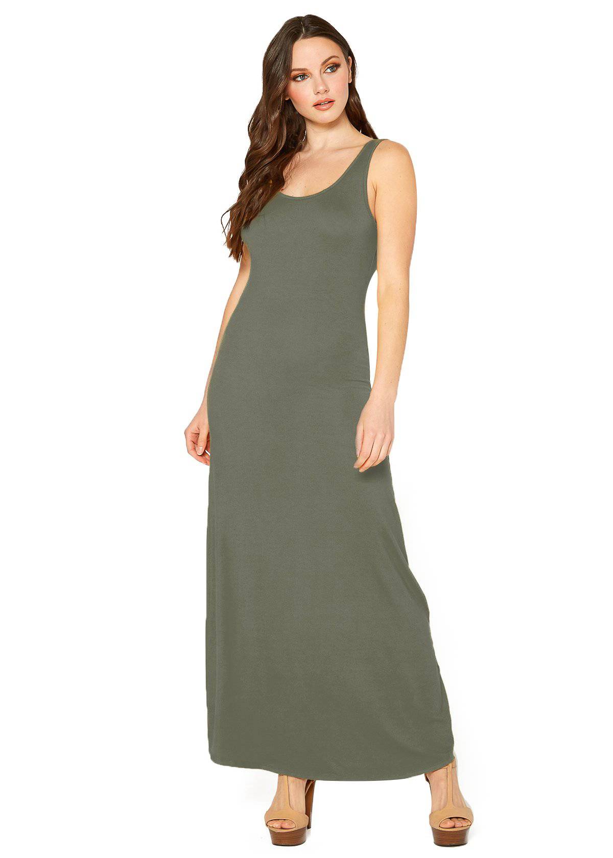 Buy Sleeveless Scoop Neck Maxi Dress by Shop at Konus