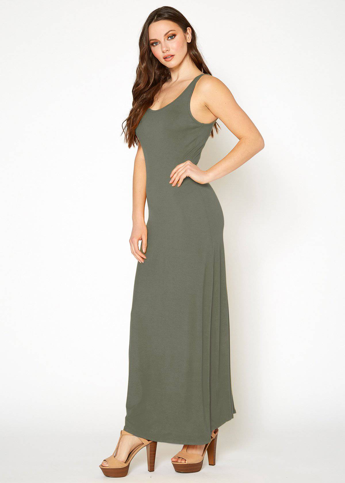 Buy Sleeveless Scoop Neck Maxi Dress by Shop at Konus