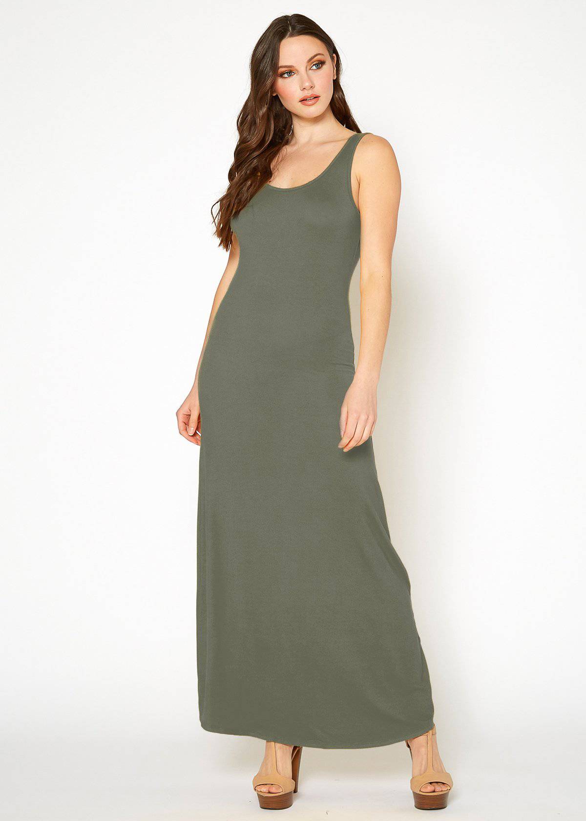 Buy Sleeveless Scoop Neck Maxi Dress by Shop at Konus