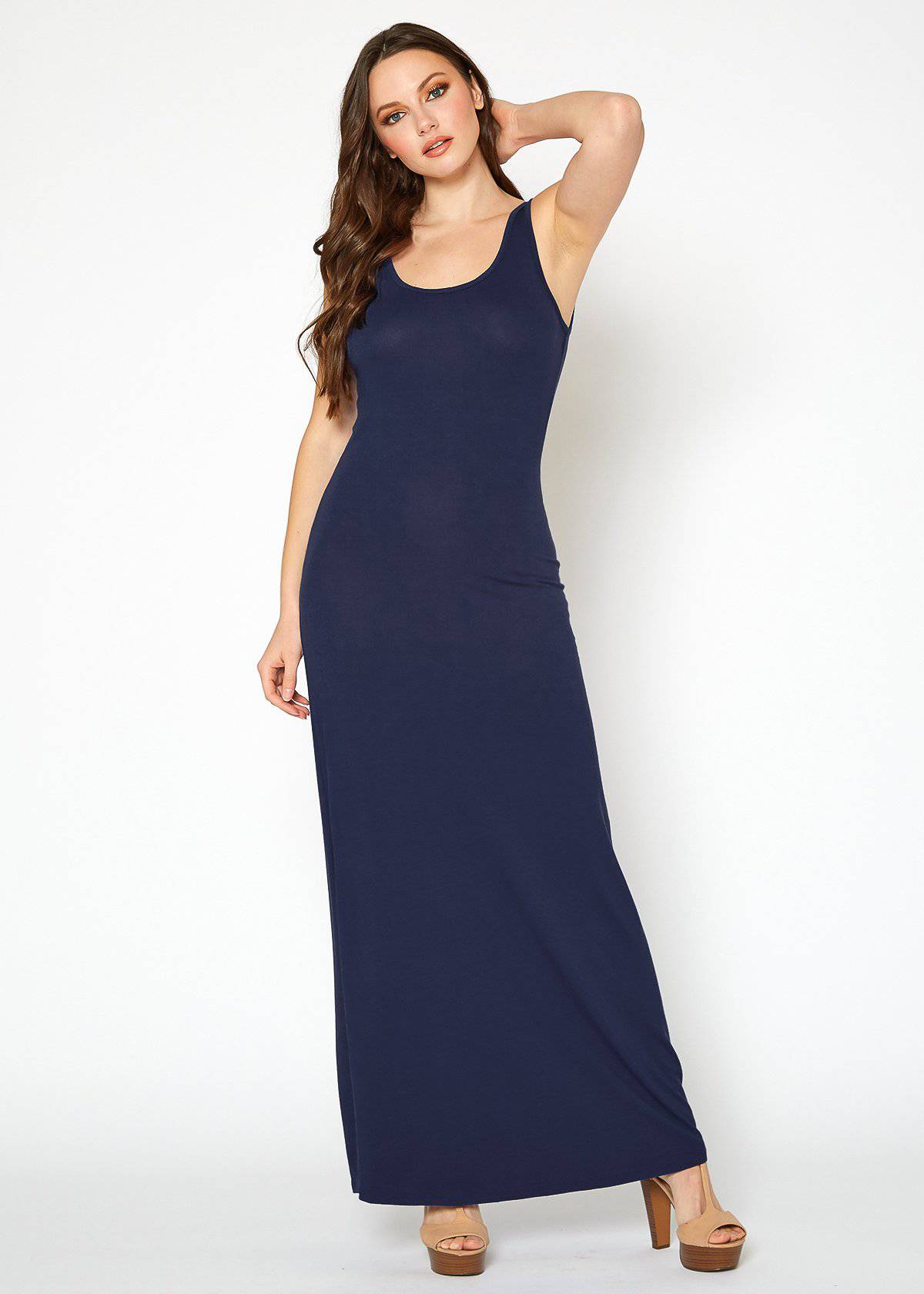 Buy Sleeveless Scoop Neck Maxi Dress by Shop at Konus