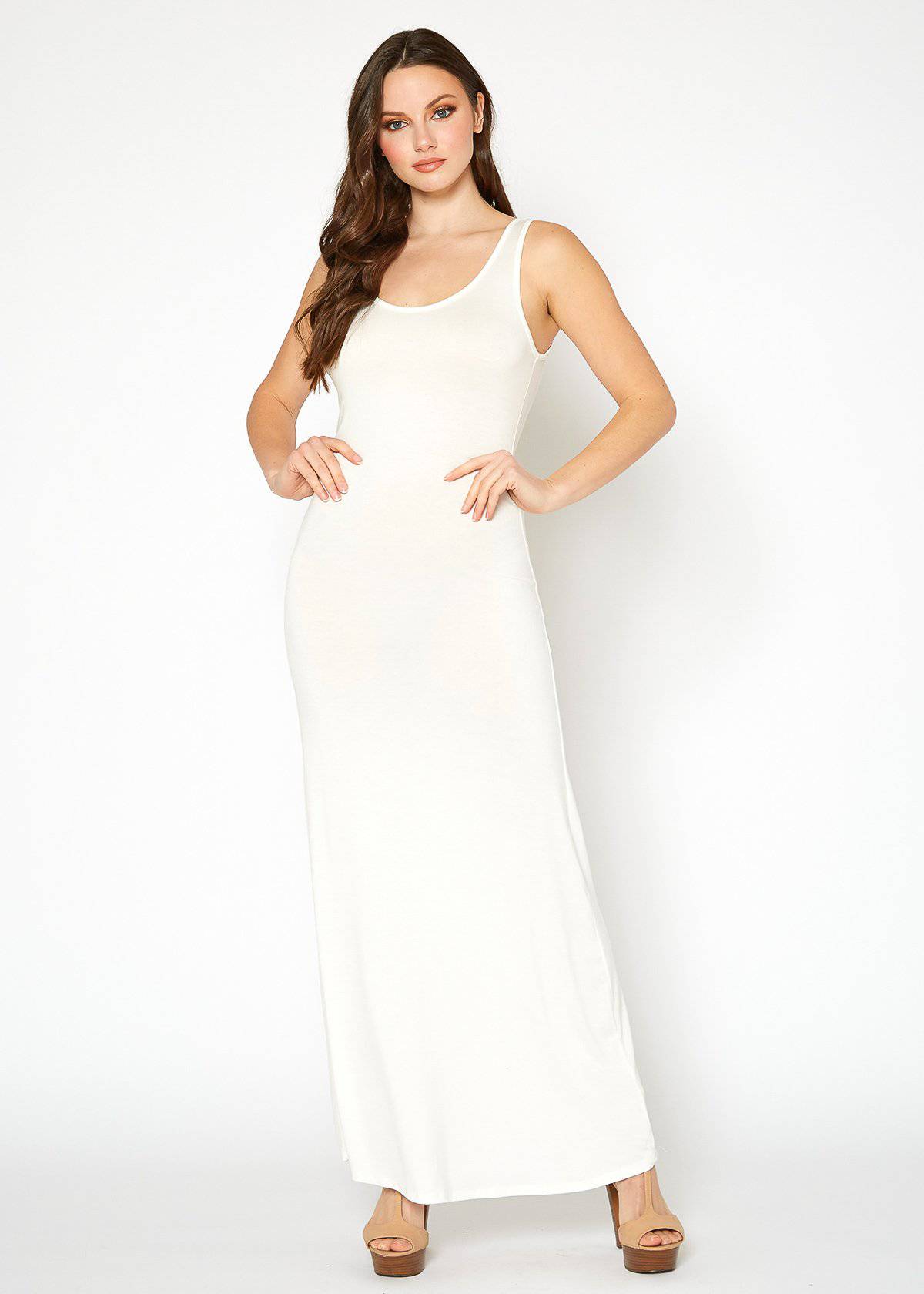 Buy Sleeveless Scoop Neck Maxi Dress by Shop at Konus